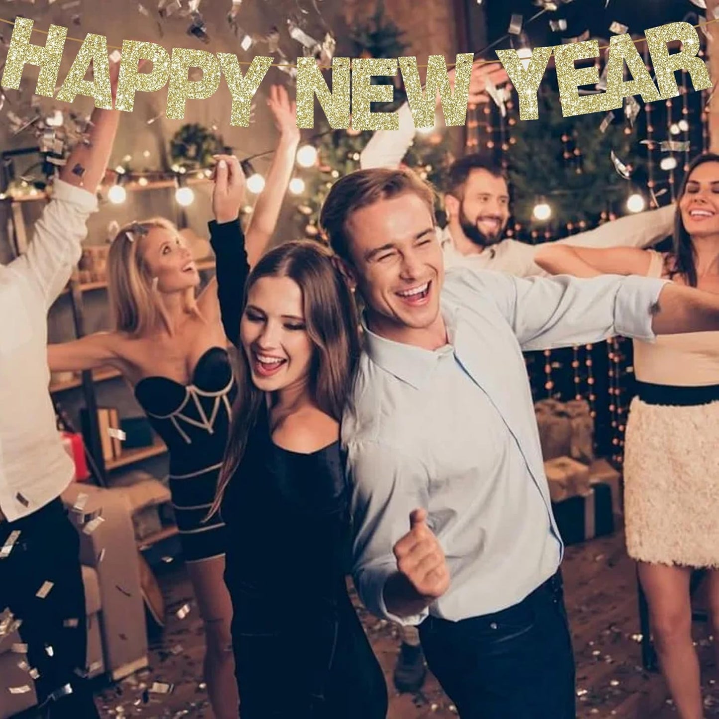 BEISHIDA 116 PCS A-Z Glitter Champagne DIY Letter Banner Kit Make Your Own Banner，Including 111 Letters and Numbers 3 Rope and 2 Threading Device,Customized for Birthday Graduation Wedding Party Decor