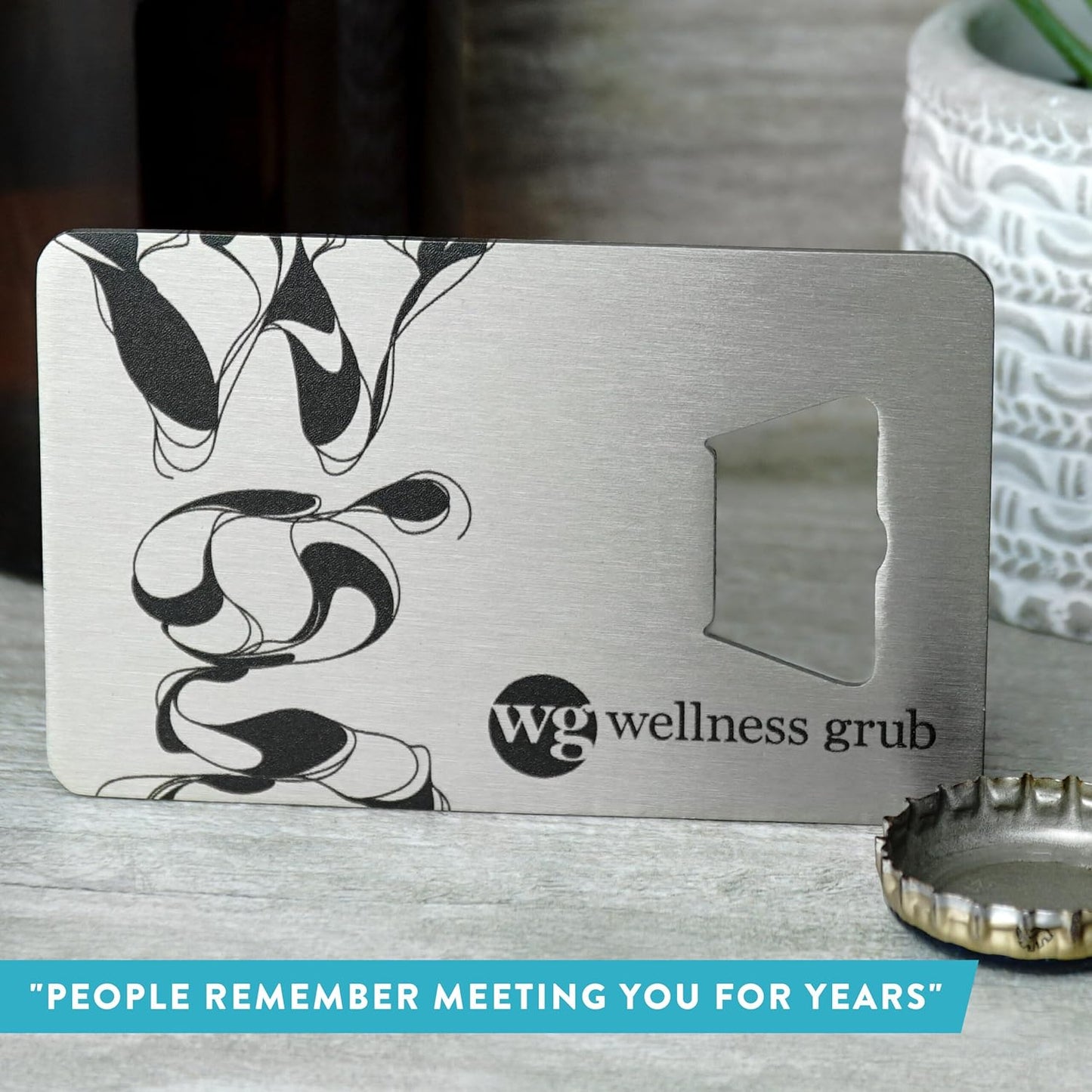 Custom Metal Bottle Opener Business Cards (Stainless Steel, 100 pcs) - 2 Business Days Personalized Stainless Steel Bottle Opener With Your Logo Printed 1.5mm Thick