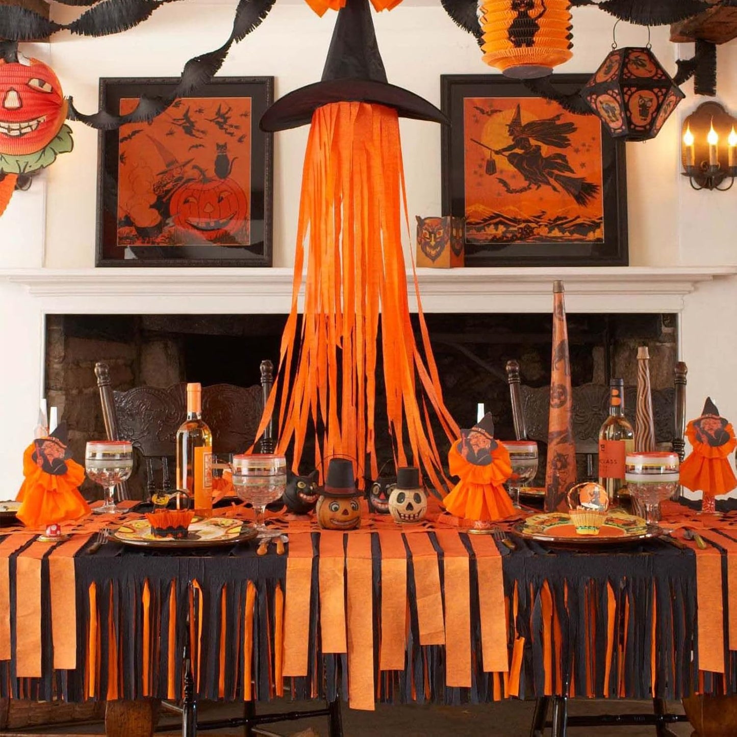 PartyWoo Orange Crepe Paper Streamers 4pcs 328ft Pack of Orange Crepe Paper Streamers for Thanksgiving Halloween Little Cutie Baby Shower Anniversary Autumn Luau Theme Birthday Party Decorations