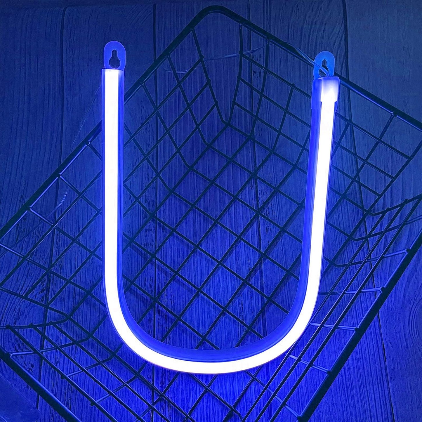 ENUOLI Light Up Letters Neon Signs, Blue Alphabet Neon Lights Wall Decor for Home, Birthday Party, Bar, Valentine’s Day Word-Blue Letter (V)