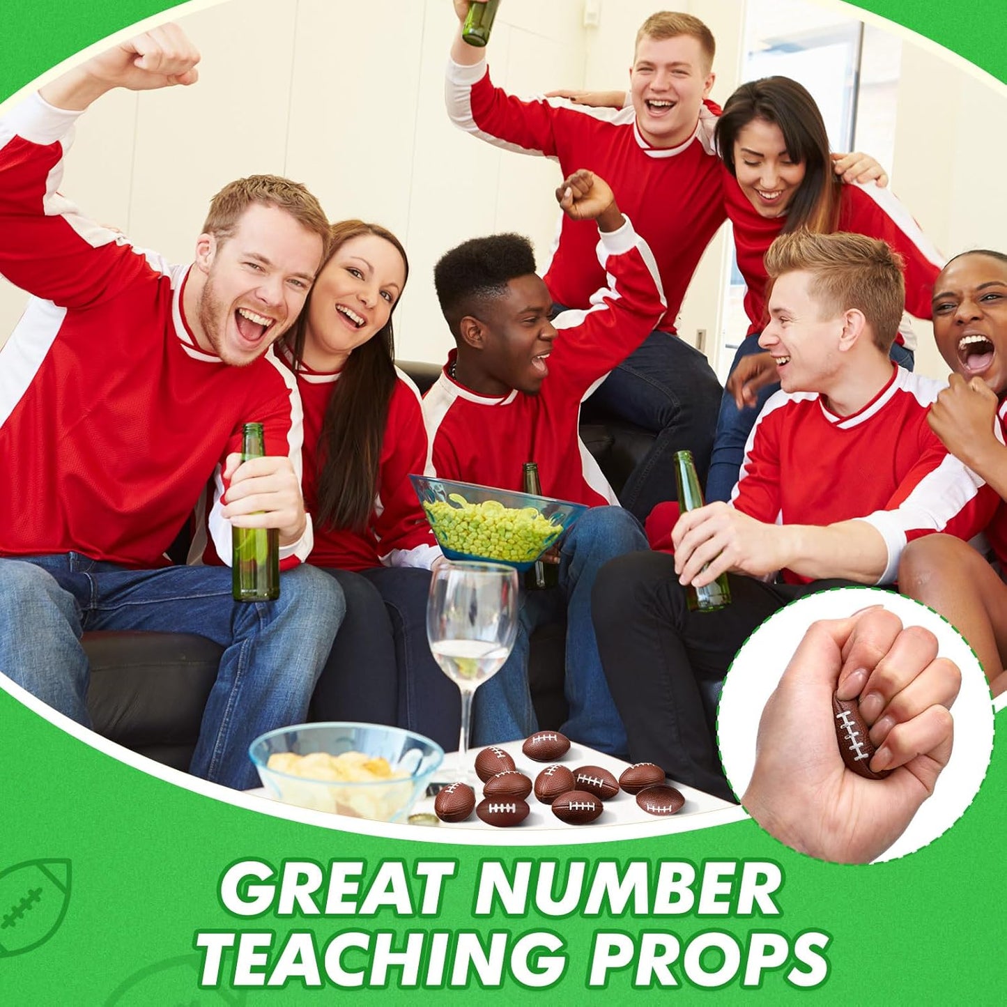 Jerify 250 Pack Mini Footballs Stress Balls Bulk 1.4 Inch Small Soft Foam Sports Balls Fidget Toys for Adults Goodie Bag Stuffers for Birthday Sports Carnival Party Favors(Dark Brown,1.46 x 0.98 Inch)