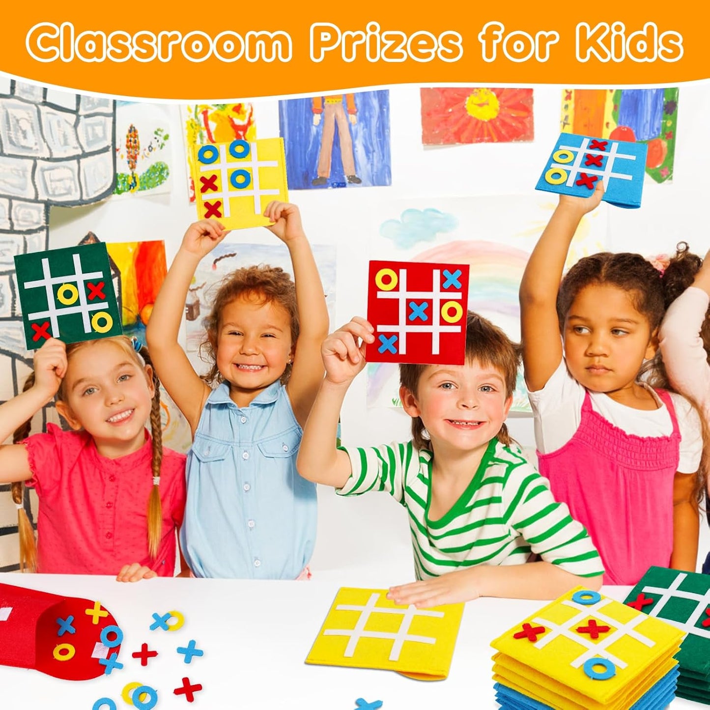 24PCS Tic Tac Toe Strategic Board Game for Kids, Birthday Party Favors Bulk for Kids 4-8 8-12 Halloween Goodie Treat Bags Stuffers Return Gifts Classroom Treasure Chest Box Toys Carnival Prizes