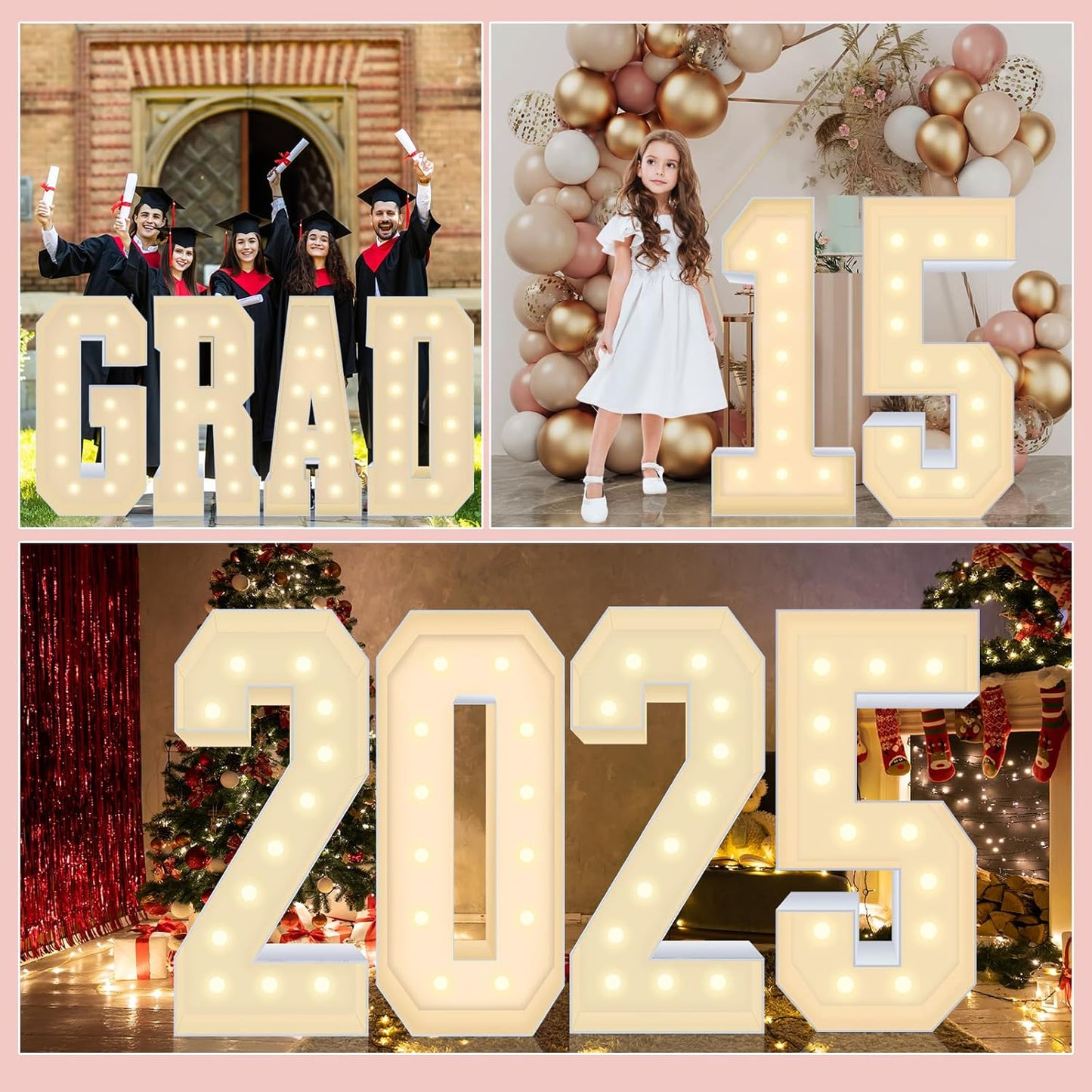 4FT Marquee Plastic Letters L - Light up Letters L Are Made from Corrugated Plastic Board - Quick Assembly Without Tools, Disassembled Components Can Be Used for Garage Sale Signs, Yard Sale Signs