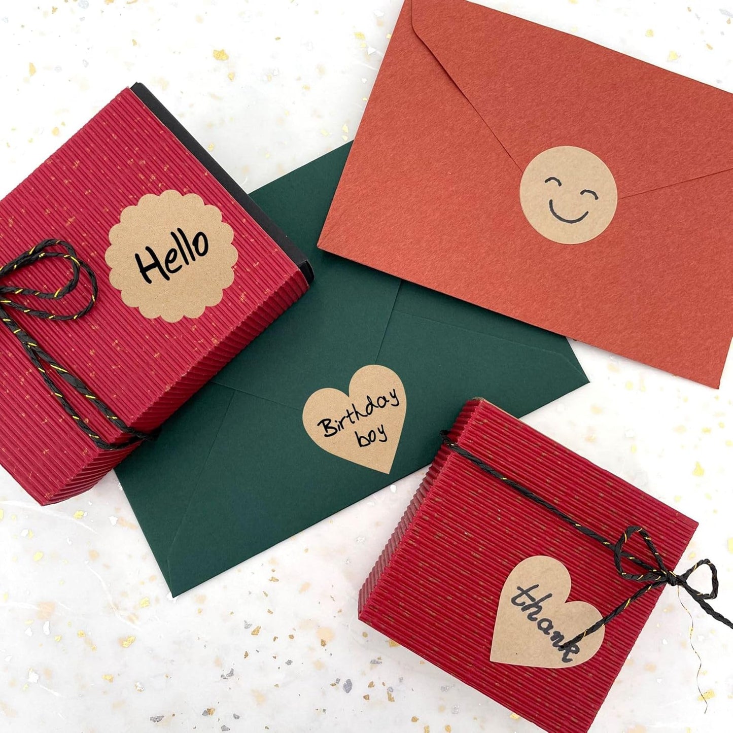 100pcs Personalized Stickers Labels Custom Business Logo Stickers Kraft Paper Labels in Circle, Rectangle, Square, Oval, in 1.5",2", 2.5“, 3”, 4" (Heart)