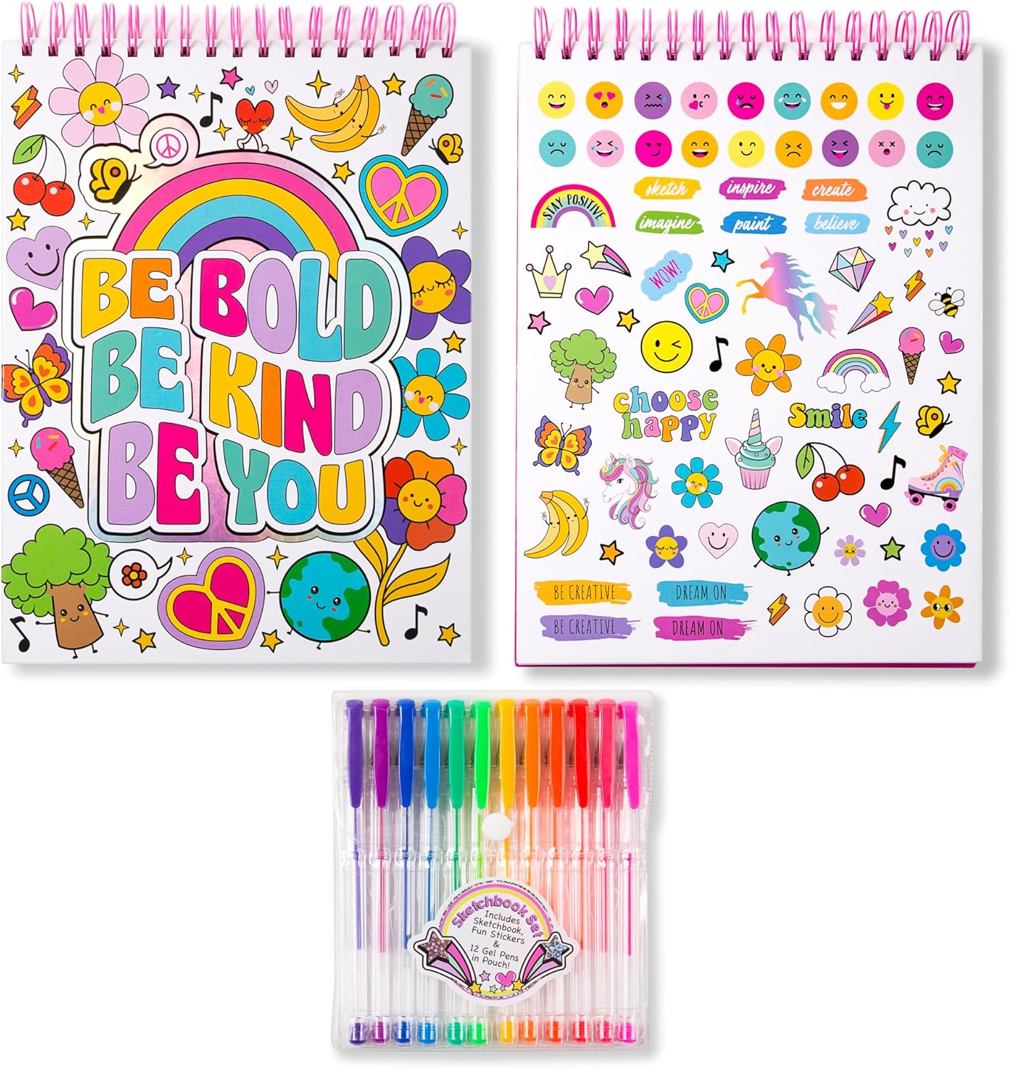 VOTUM Sketch Book: Personalized Artist Sketchbook: Sketching, Drawing and Creative Doodling. Notebook and Sketchbook to Draw and Journal with Stickers and Pens (Groovy)