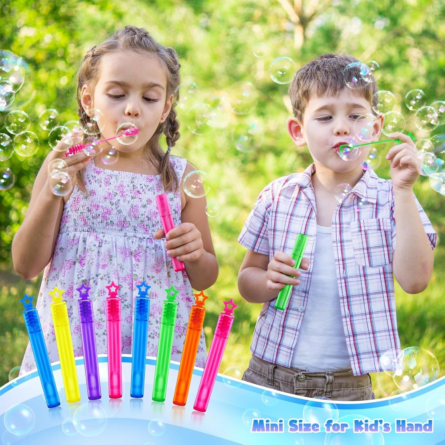 36 Pieces Mini Bubble Wands,Bubble Party Favors Assortment Toys for Kids,Themed Birthday, Halloween, Goodie Bags, Carnival Prizes, Wedding, Bubble Maker Toys for Kids,Outdoor Gifts for Girls & Boys