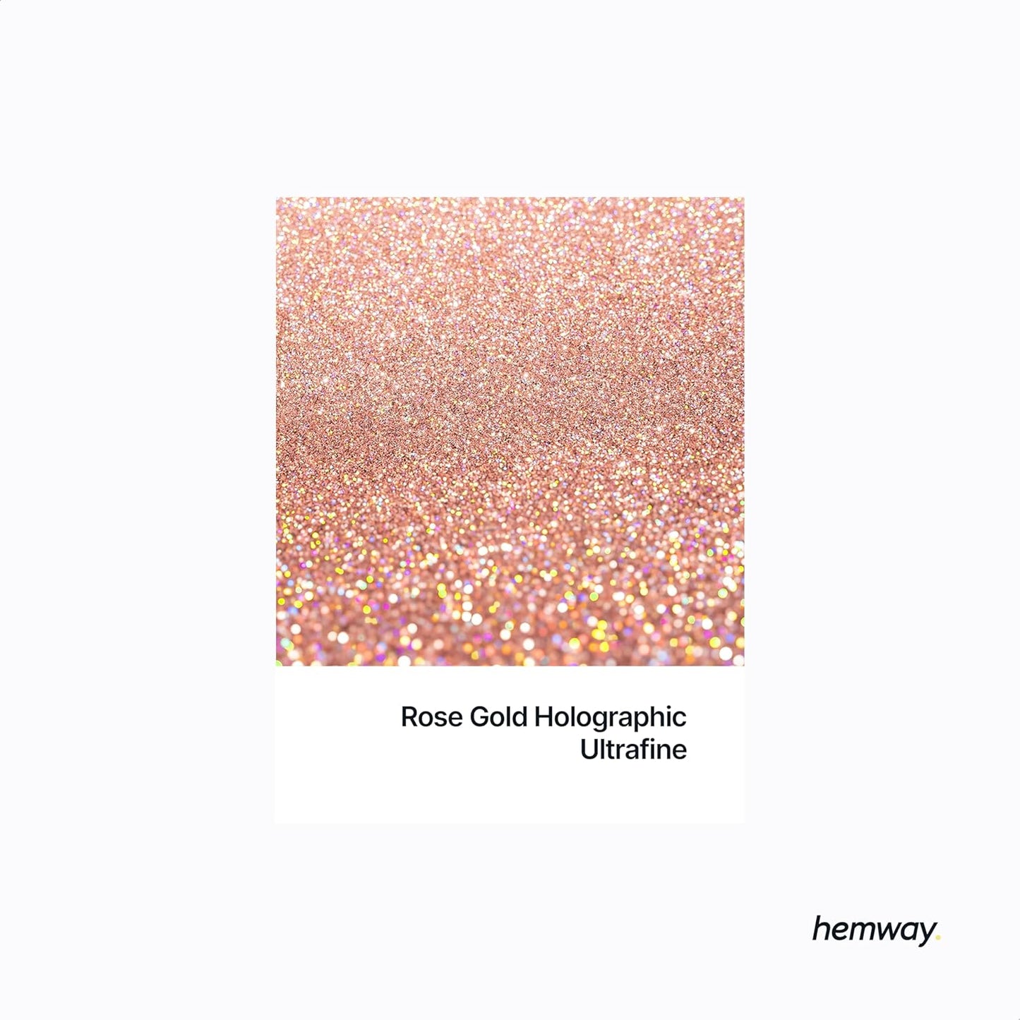 Hemway Eco Friendly Biodegradable Glitter 100g / 3.5oz Bio Cosmetic Safe Sparkle Vegan for Face, Eyeshadow, Body, Hair, Nail and Festival - Ultrafine (1/128" 0.008" 0.2mm) - Rose Gold Holographic