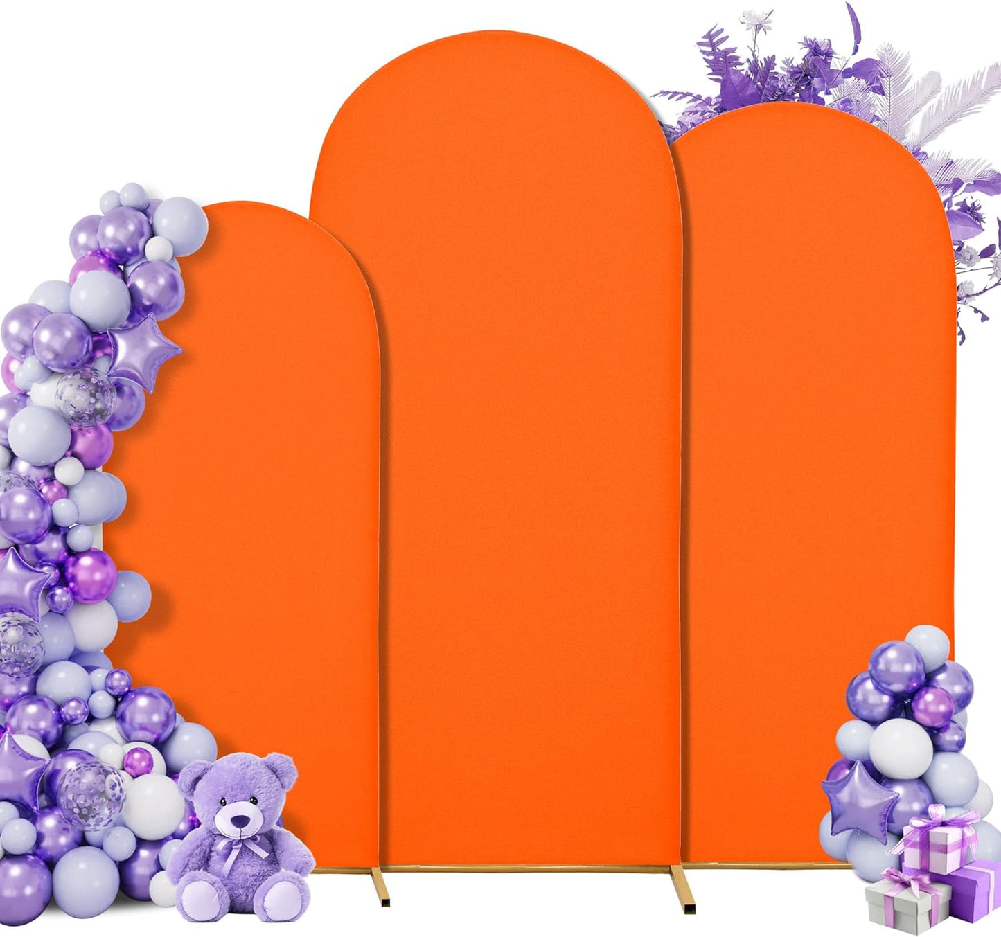 Wedding Arch Cover 7.2FT 6.6FT 6FT Arch Backdrop Cover Spandex Fitted Arch Cover for Round Top Chiara Backdrop Stand Covers for Wedding Birthday Party Baby Shower Banquet Ceremony Decoration