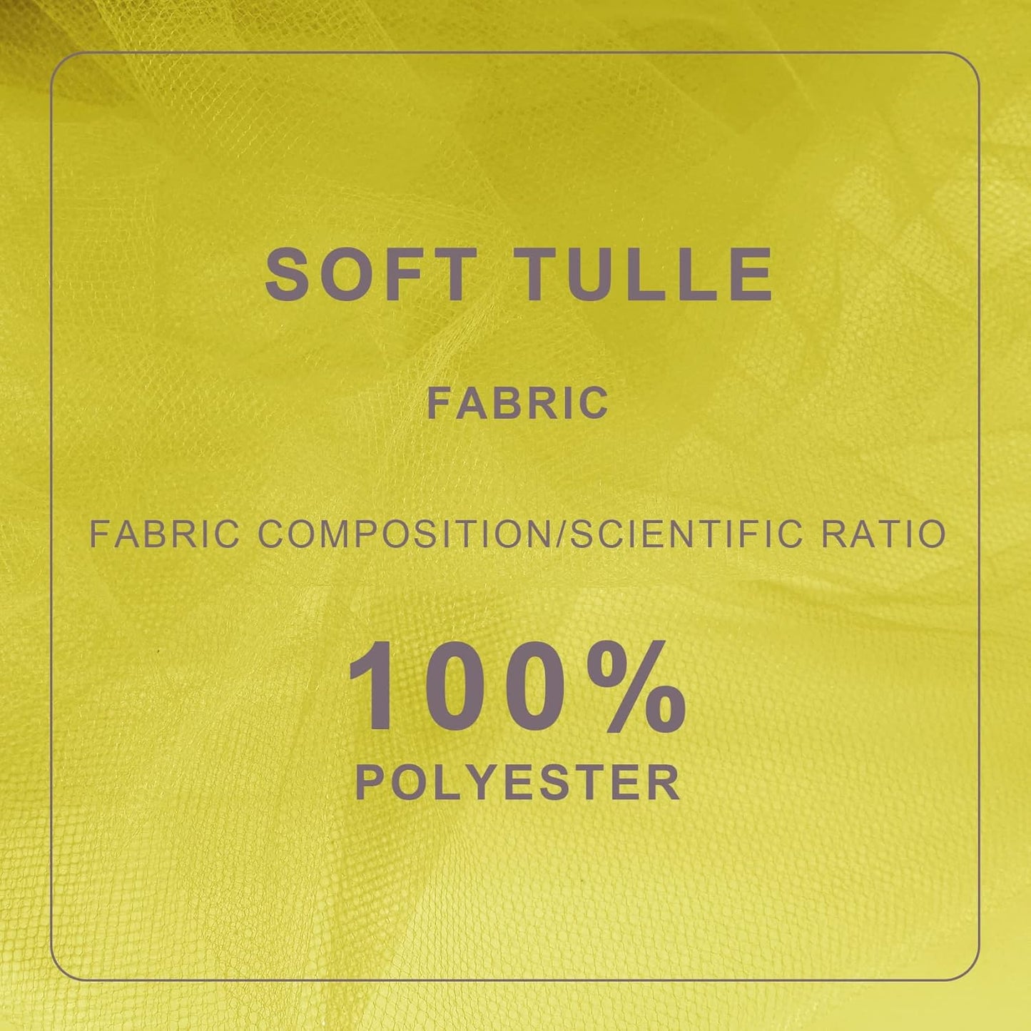 Yellow Tulle Fabric Roll Spool Bolt (54 Inch by 40 Yards) Large Tulle Wedding Party Decoration, Tutu Skirt, Table Runner, Gift Wrapping, Bridal Shower, Soft & Drape (Yellow)