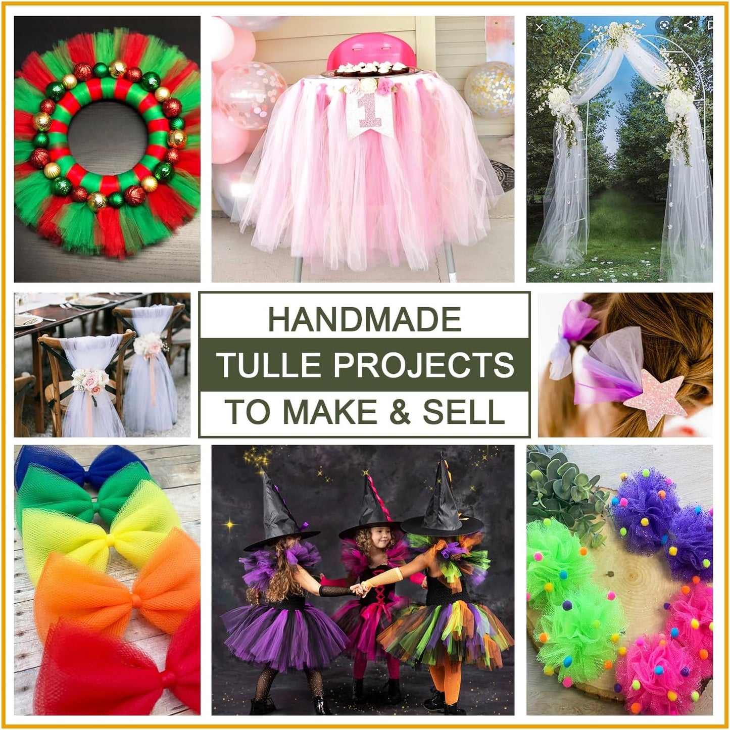 Black Tulle Fabric Roll 6 Inch X 300 FT (100 Yards) Matte Tulle Ribbon Netting Mesh Spool for DIY Tutu Skirt Wedding Bow Gift Wrapping Baby Shower Christmas Party Halloween Decorations