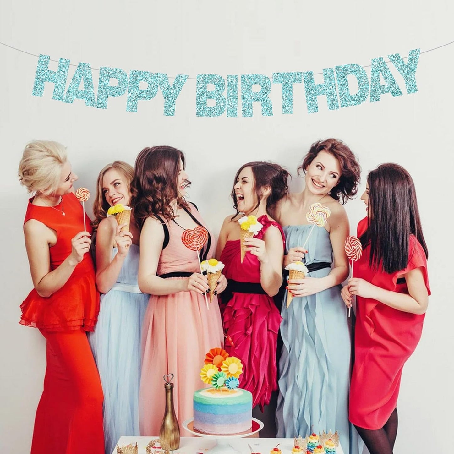 BEISHIDA 116 PCS Glitter Baby Blue DIY Letter Banner Kit Make Your Own Banner，Including 111 Letters and Numbers 3 Rope and 2 Threading Device,Customized for Birthday Graduation Wedding Party Decor