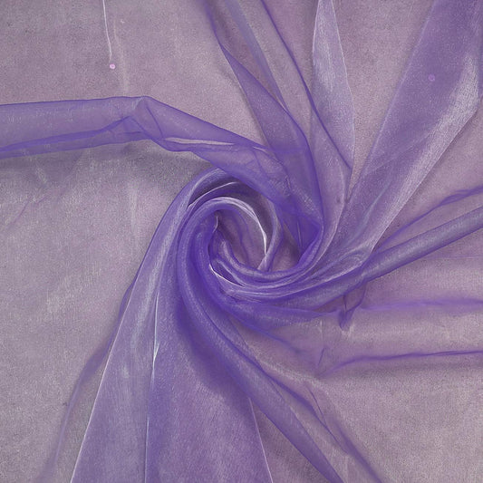 VDS Lavender Organza Fabric, 75 Yards Continuous, 45” Wide, Wedding Party Decoration Iridescent Crystal Sheer Shiny Organza Tulle Bridal Dress DIY Crafts Costume Sewing Backdrop Arch Cloth