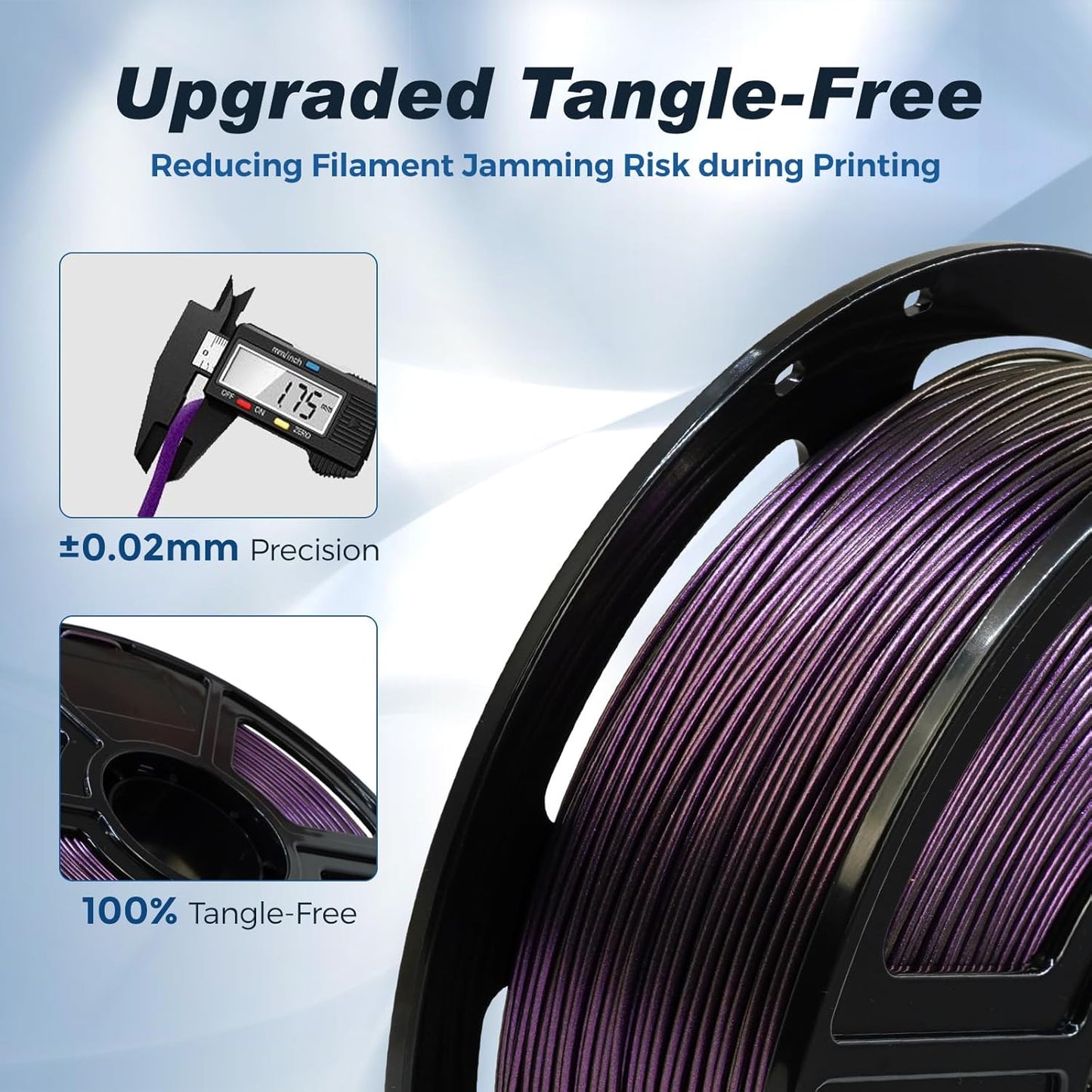 FLASHFORGE High Speed Chameleon PLA Multicolour Abyssal Purple, Max 500 mm/s Fast Printing, PLA Colour Shift Filament 1.75 mm, Changes Colour with Light and Angle, Top Notch Filament