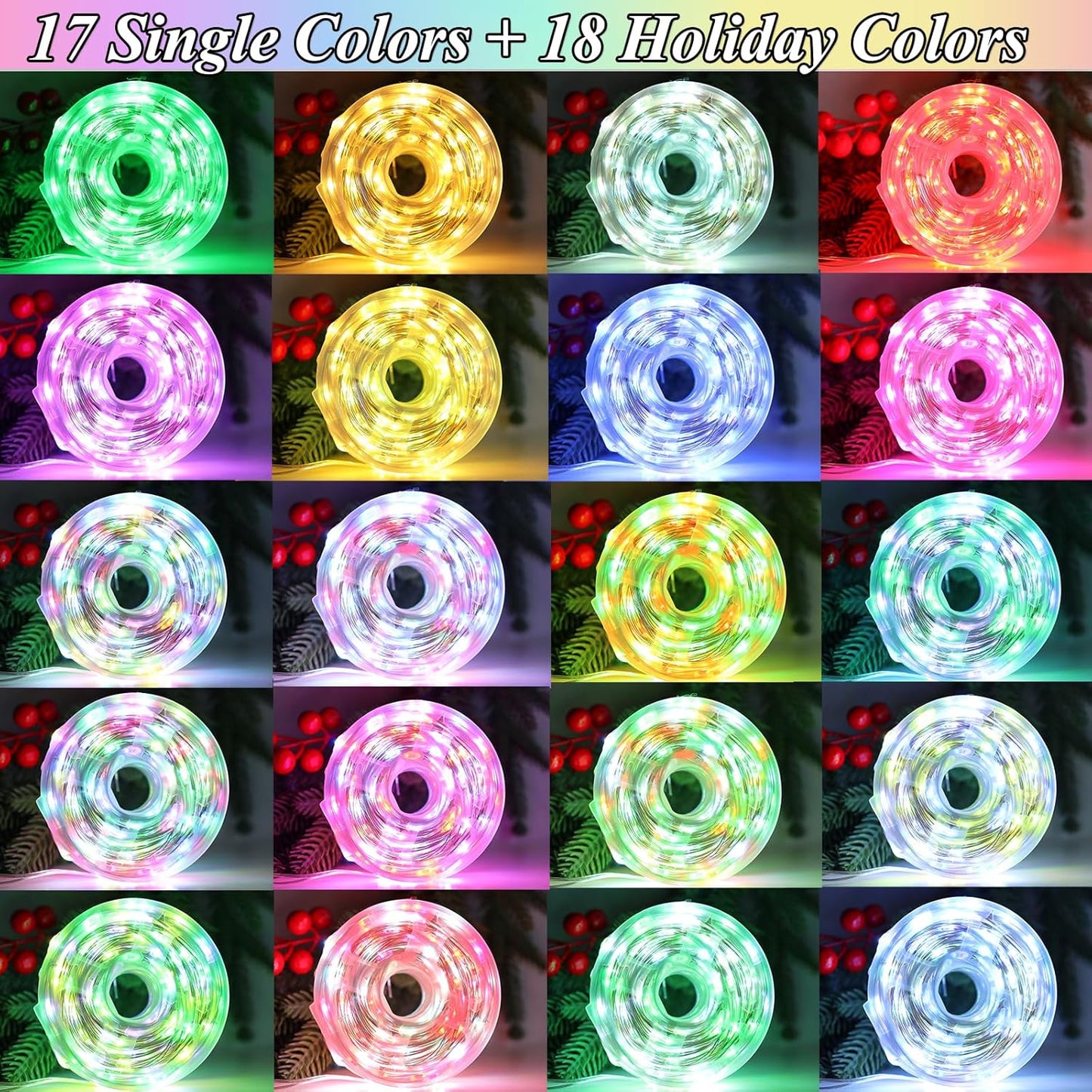 400 LED Christmas Fairy Lights Color Changing, 131 FT 35 Colors String Lights with Remote Silver Wire, Waterproof Fairy Light Plug in for Halloween Xmas Party Bedroom Wedding Indoor Decor