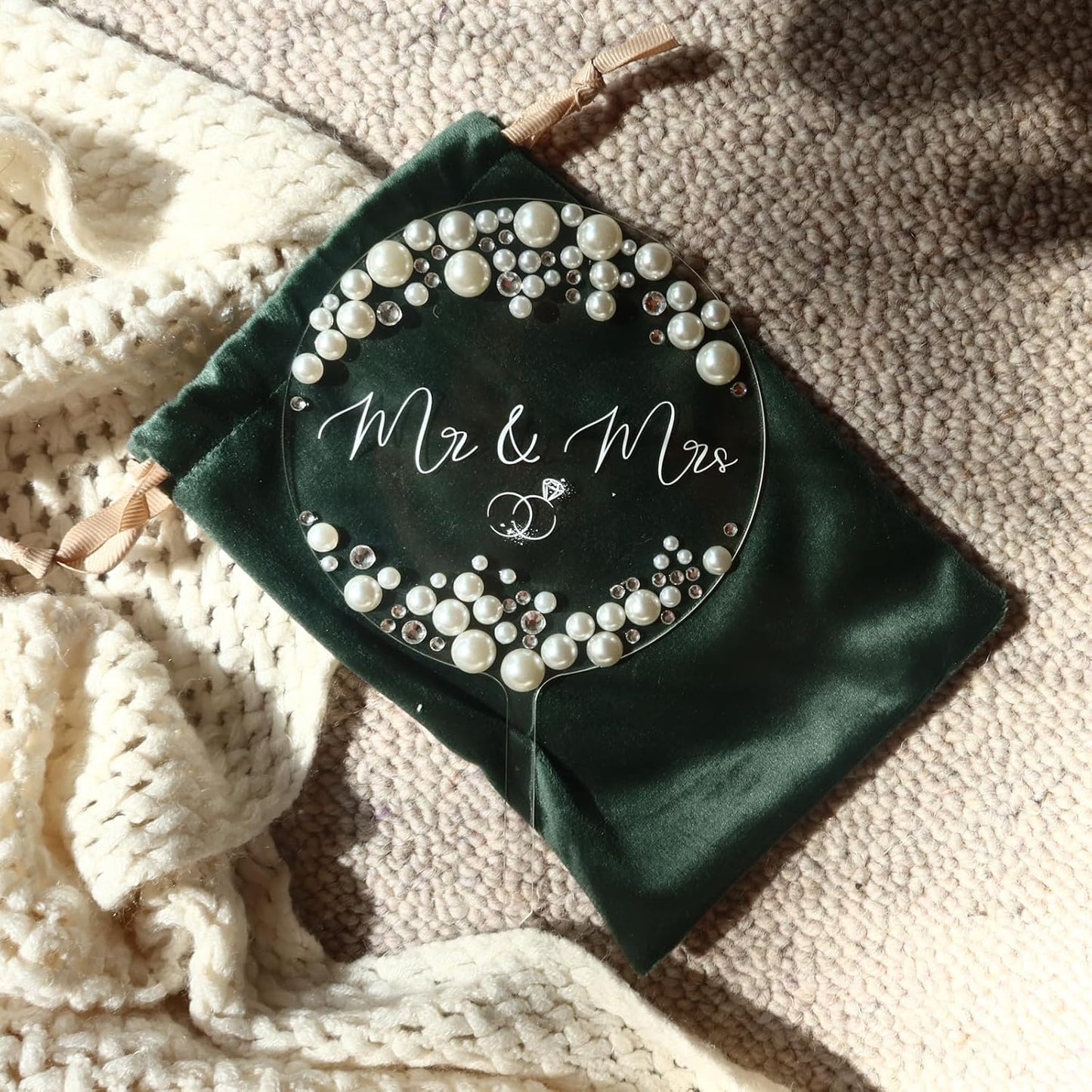 Mr and Mrs Cake Topper, Bride and Groom Sign Wedding, Engagement Cake Toppers Decorations