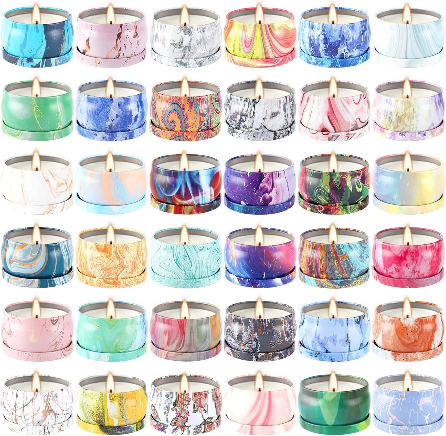 36 Packs Scented Candles Gift Set, Fragrances Candle for Women, 2.5 OZ Portable Jar Candle for for Spa, Yoga, Bath, Aromatherapy, Stress Relief