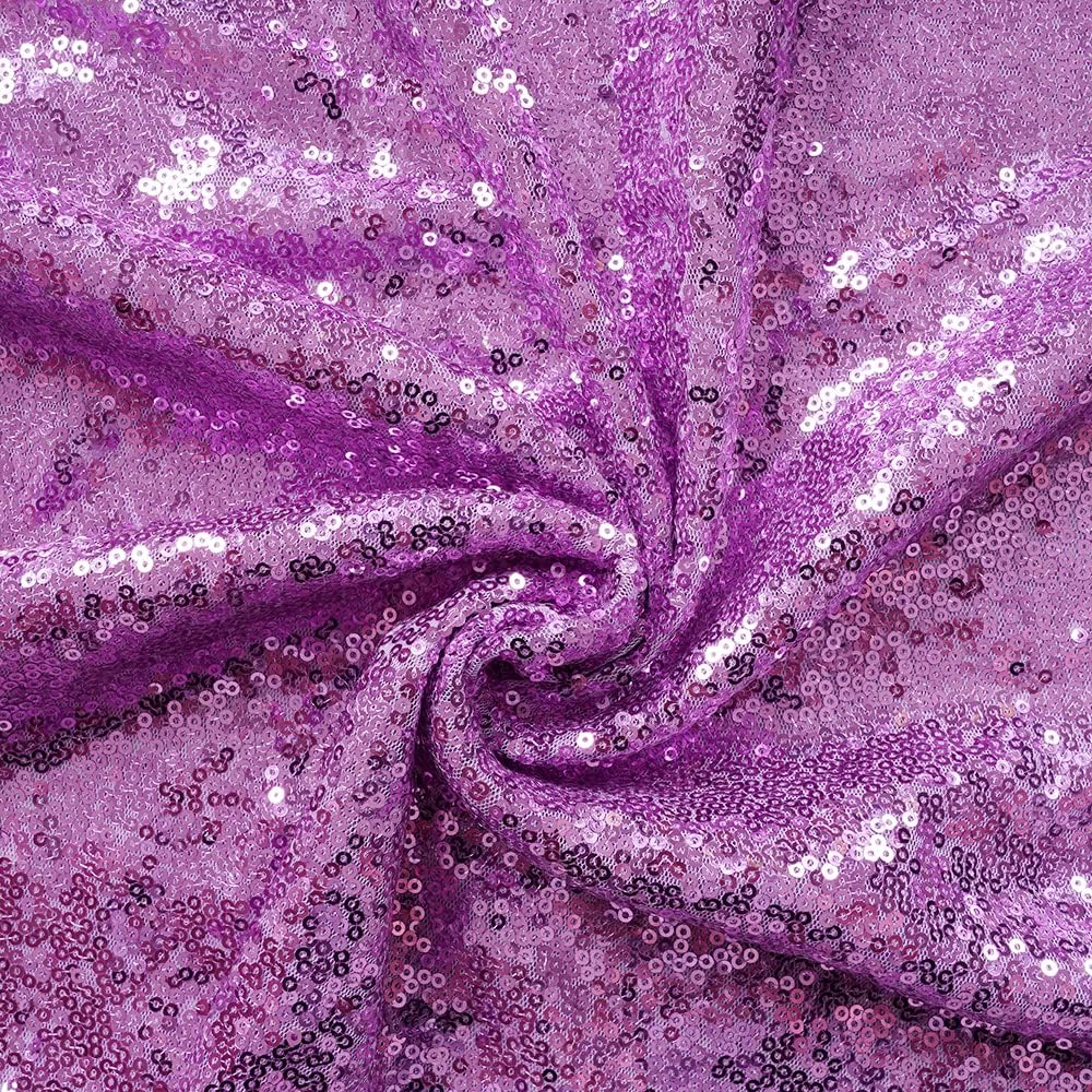 8ft x 8ft Light Purple Sequin Backdrop Curtain Glitter Photo Booth Backdrop for Wedding Birthday Baby Shower Event Decorations
