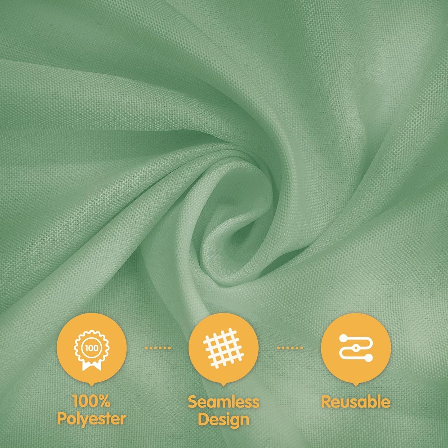 BRILLMAX 4 Pack Sage Green Tablecloths for 6 Foot Rectangle Tables 90 x 132 Inch - 6ft Rectangular Bulk Linen Polyester Fabric Washable Cloth Cover for Wedding Reception Banquet Birthday Party