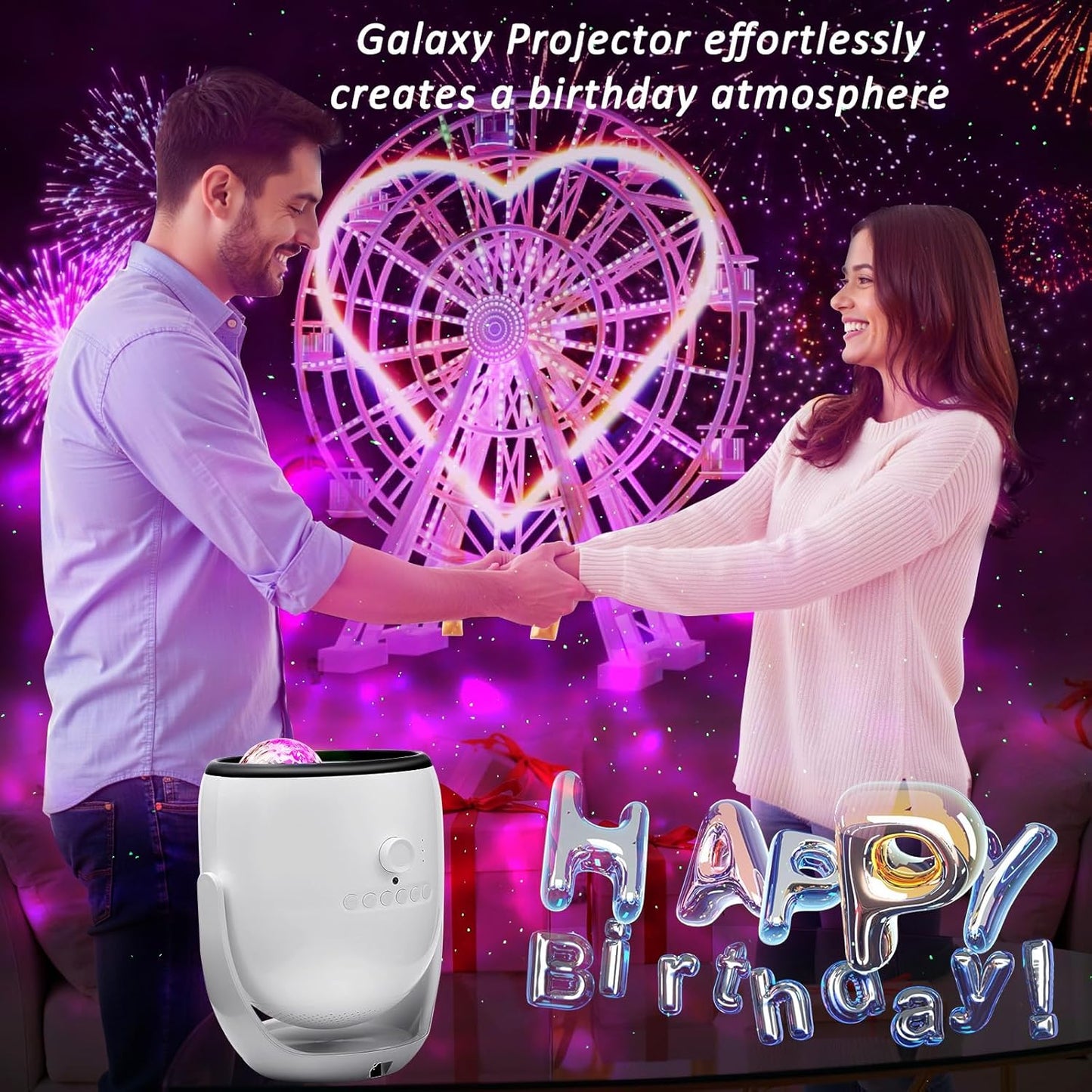 3D Theme Projector, HD Naked-Eye 3D Starry Sky Projector, Theme Dynamic Night Light, Includes Remote Control, Timer Function, and Bluetooth Speaker. Ideal for Home Decor and Leisure Entertainment.