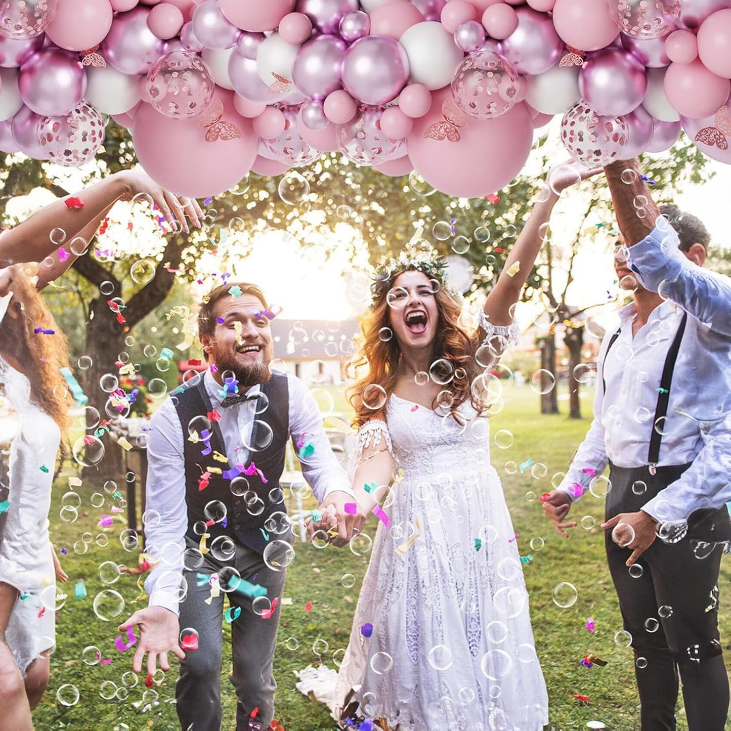 Togvu 60PCS 12 Inch Metallic Purple & Pink Balloons, Perfect for Girls' Birthday, Wedding, Baby Shower & Princess Theme Party