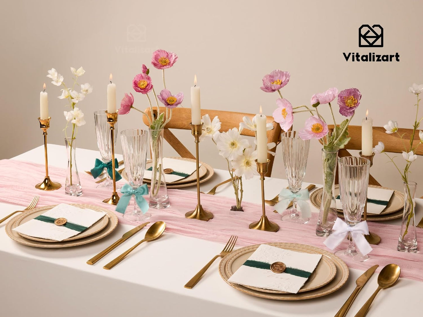 Vitalizart Silk Like Satin Ribbon 1 inch x 25 Yard Green & Sage Handmade Frayed Ribbons for Gift Wrapping Baby Shower Wedding Bridal Bouquets Holiday Decor