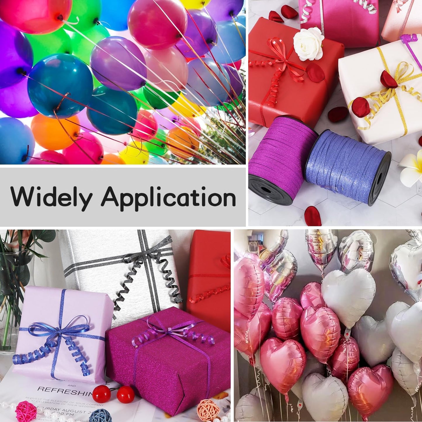 BEISHIDA Gold Glitter Ribbon - 500 Yards Curling Crimped, Shiny for Gift Wrapping, Birthday Party, Festival, Art Craft, Florist Flowers Decoration