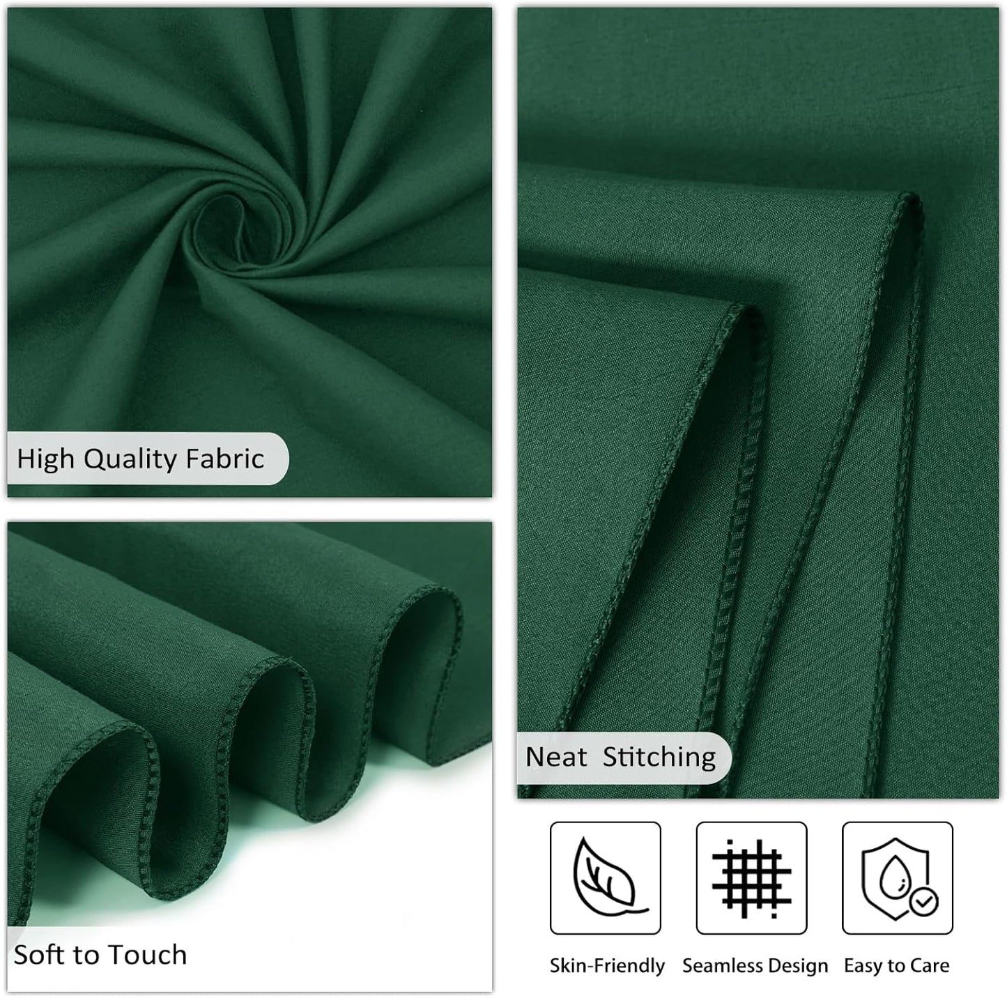 8 Pack Dark Green Tablecloth 60 x 102 Inch Rectangular Tablecloths for 6 Foot Rectangle Tables, Wrinkle Resistant Hunter Green Table Cloth Washable Polyester Fabric for Buffet Wedding Party Banquet