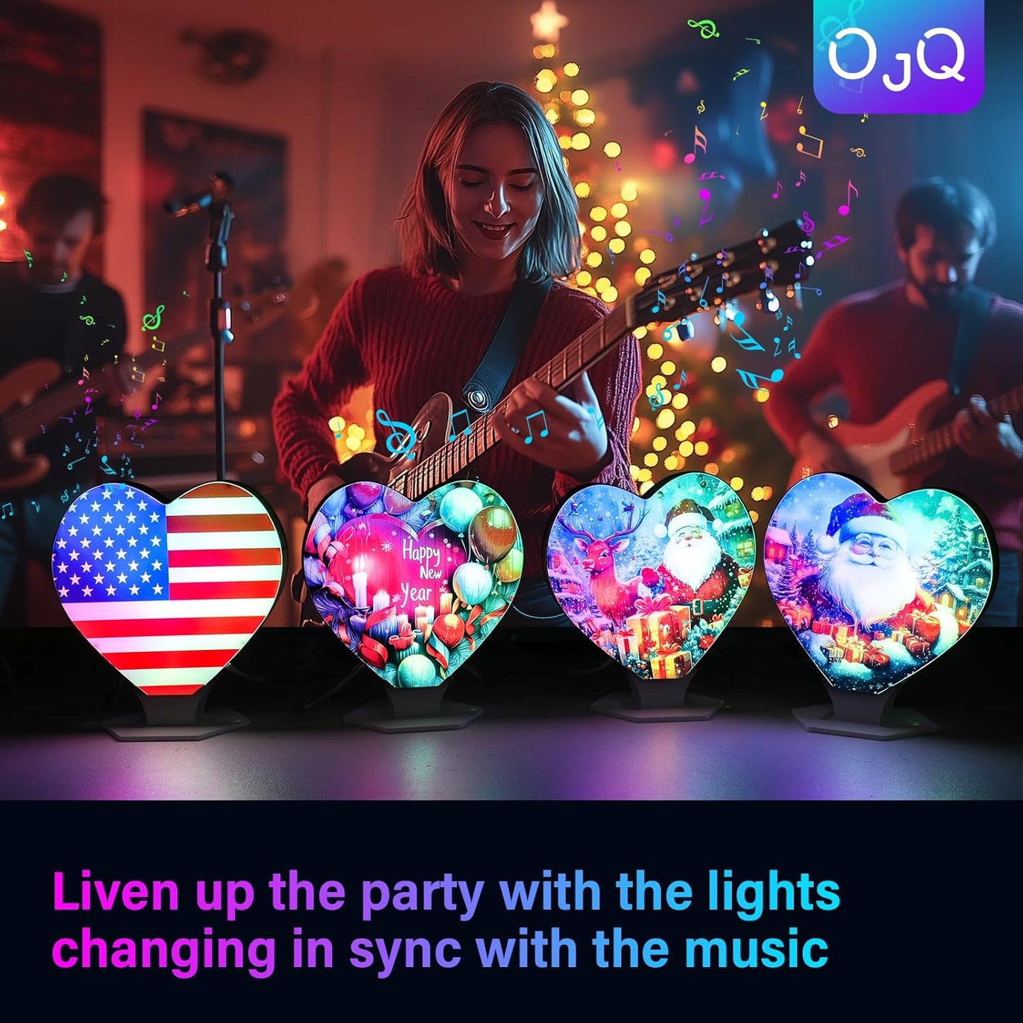 OJQ Light Up Letters LED Letter - Bedroom Lighted Colorful Alphabet Letter Music Sync Color Change - Christmas Birthday Gifts for Girl - Teen Girls Room Decor Gifts Party Home Wall Bedroom Decor