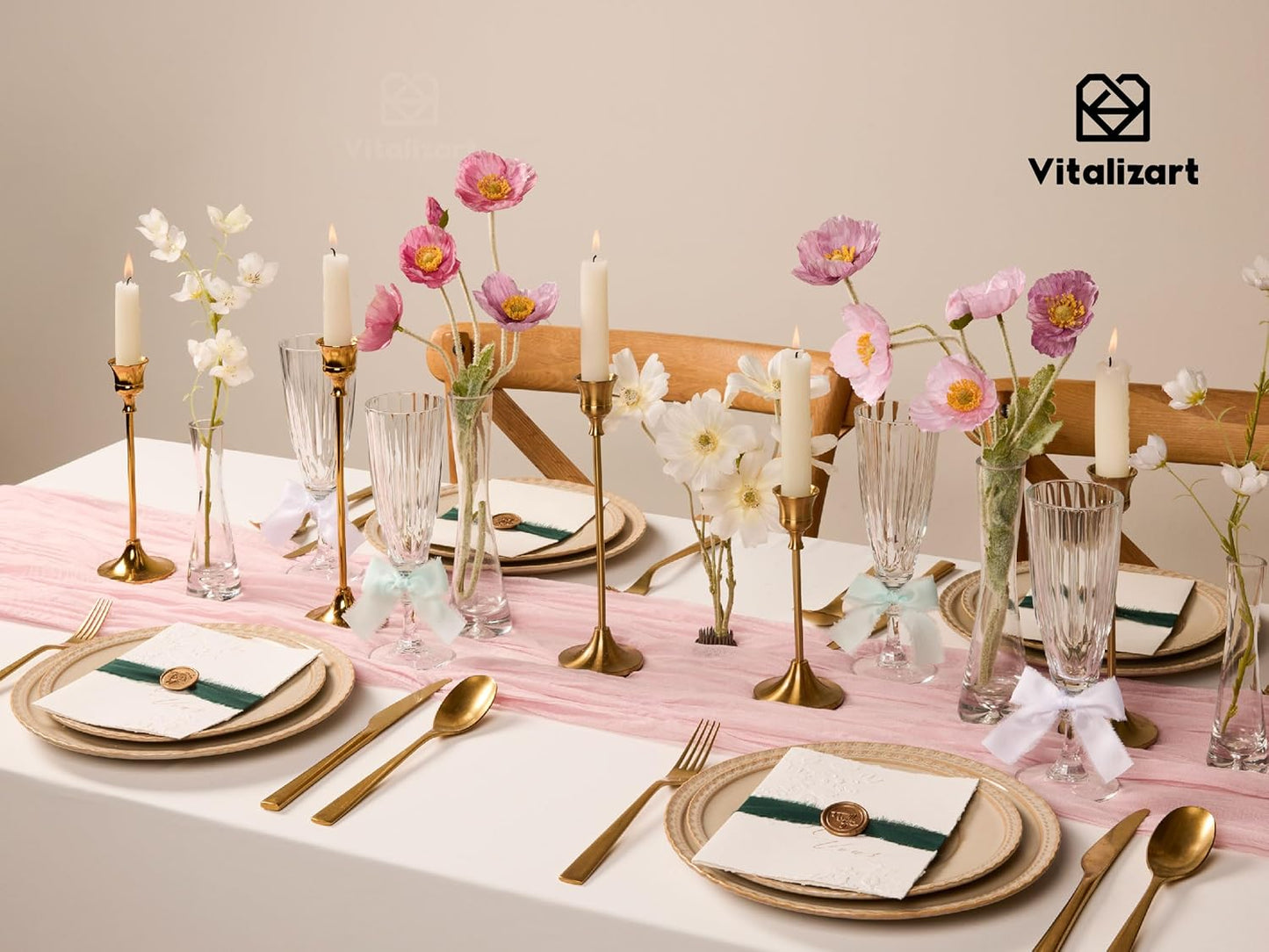 Vitalizart Silk Like Satin Ribbon 1 inch x 18 Yard Mixed Color Handmade Frayed Ribbons for Gift Wrapping Baby Shower Wedding Bridal Bouquets Holiday Decor 9 Rolls 2 Yd