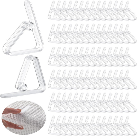 Wenqik 240 Pcs Tablecloth Clips Transparent Clear Plastic Table Cloth Holders Clips Table Cloth Clamps for Indoor Outdoor Birthday Home Wedding Camping Picnic Party Supplies
