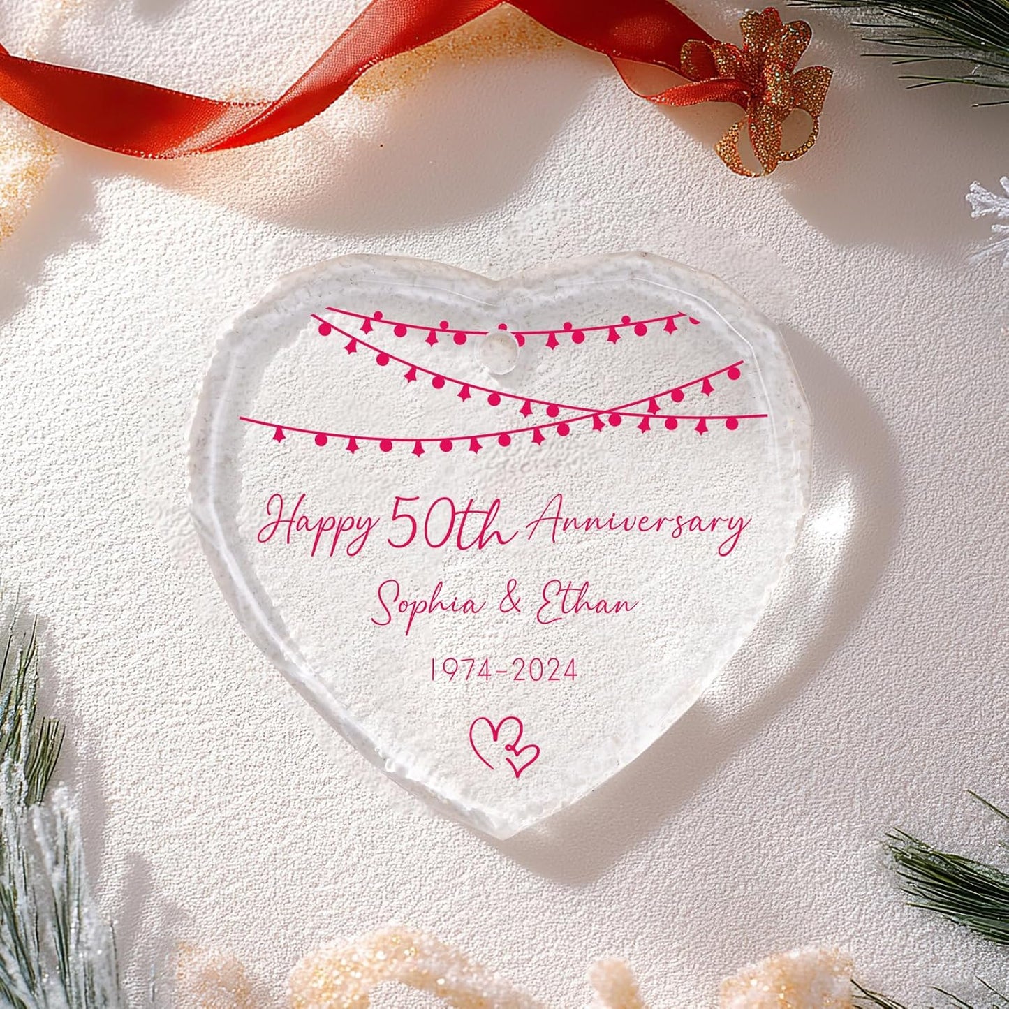 Personalized Christmas Ornaments 2025 for Couples, Wedding for Grandparents, Custom Wedding Keepsake Gift, Mr Mrs Married Husband Wife Xmas Marriage Decorations