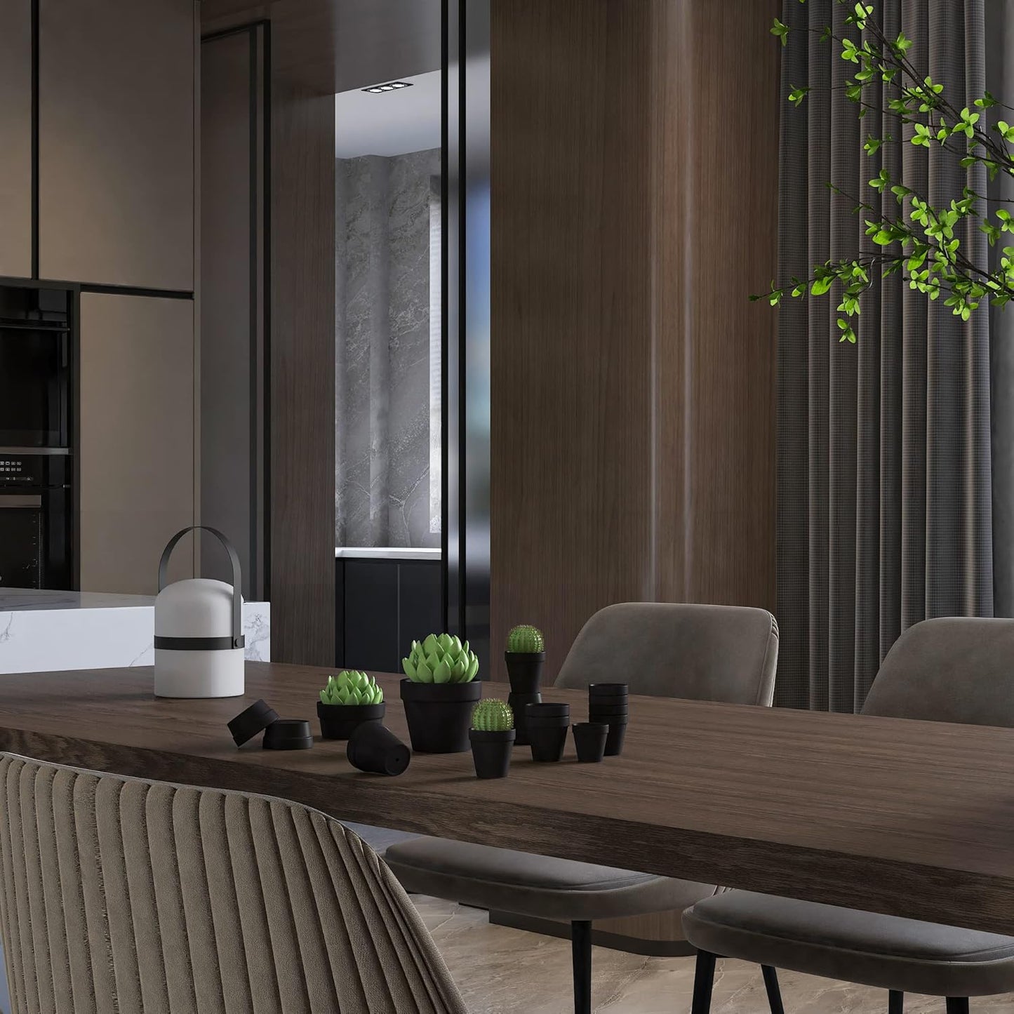 54 Pcs Small Mini Black Clay Pots 2.1'' Terracotta Pot Clay Ceramic Pottery Planter Cactus Flower Pots Succulent Nursery Pots- Great for Window Boxes, Cactus, Plants, Crafts, Wedding Favors