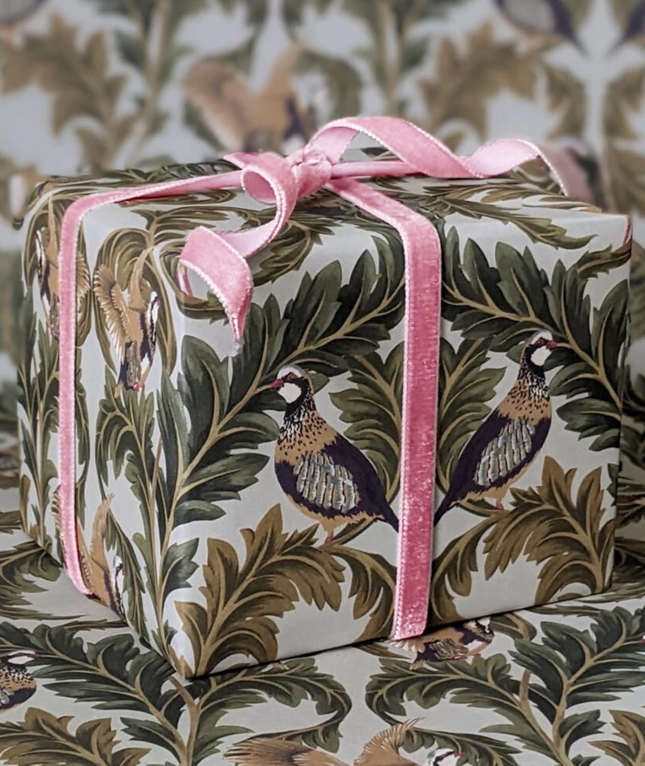 Pink Velvet Ribbon 5/8'' 25 Yards for Christmas Tree, Gift Wrapping, Flower Bouquet, Wreath Decorations, Bow Making