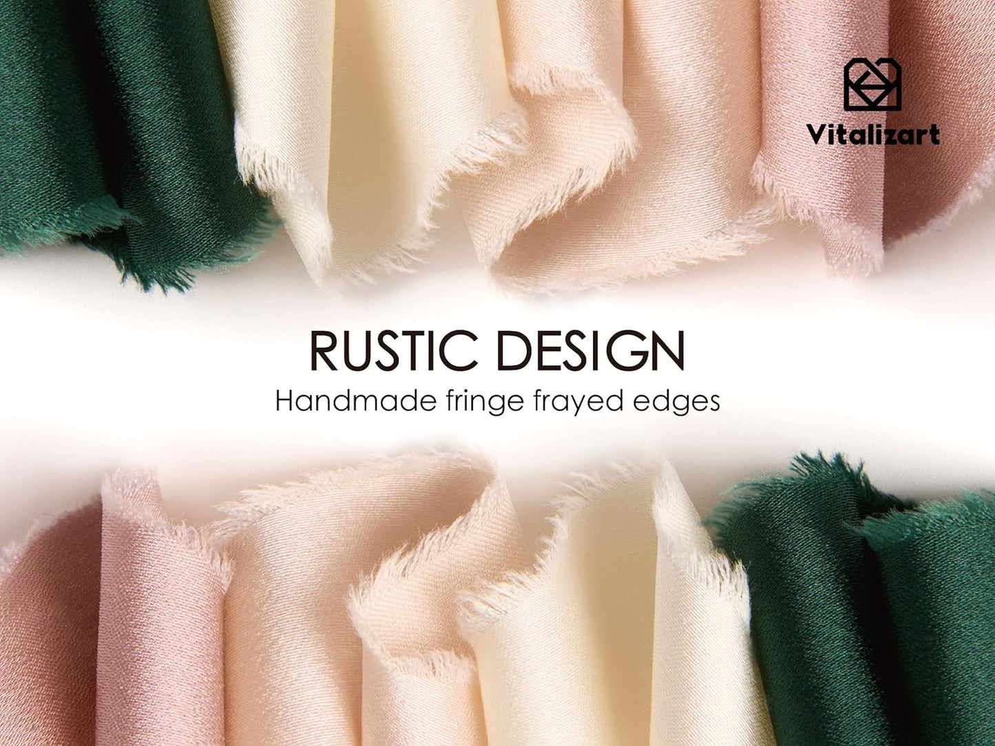 Vitalizart Silk Satin Ribbon 1 inch x 30 Yard Nude Handmade Frayed Ribbons for Gift Wrapping Baby Shower Wedding Bridal Bouquets Holiday Decor