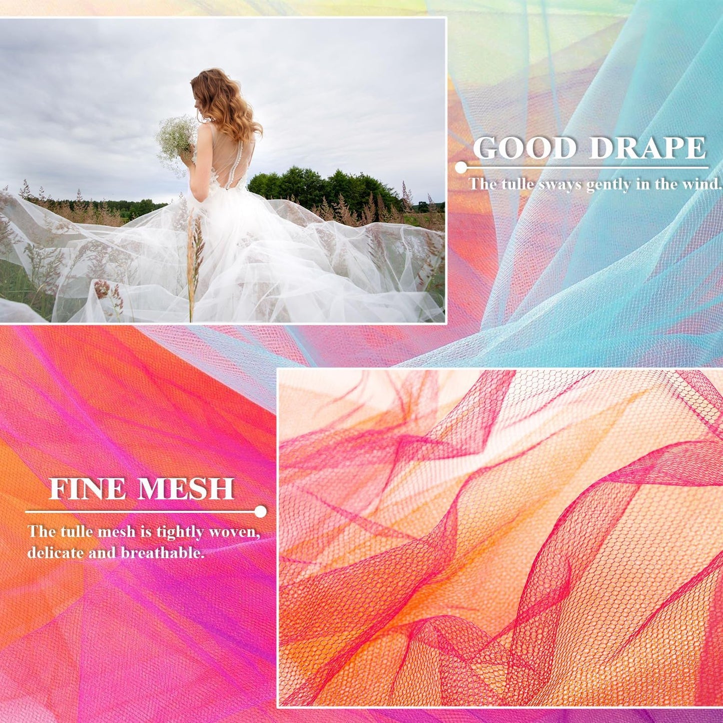 54" by 20 Yards Tulle Fabric Rolls Tulle Ribbon Tutu Spool Bolt for DIY Wedding Decoration Baby Shower Tutu Skirt Gift Wrapping Large Matte Tulle, Roll Packaging (Dusty Rose)