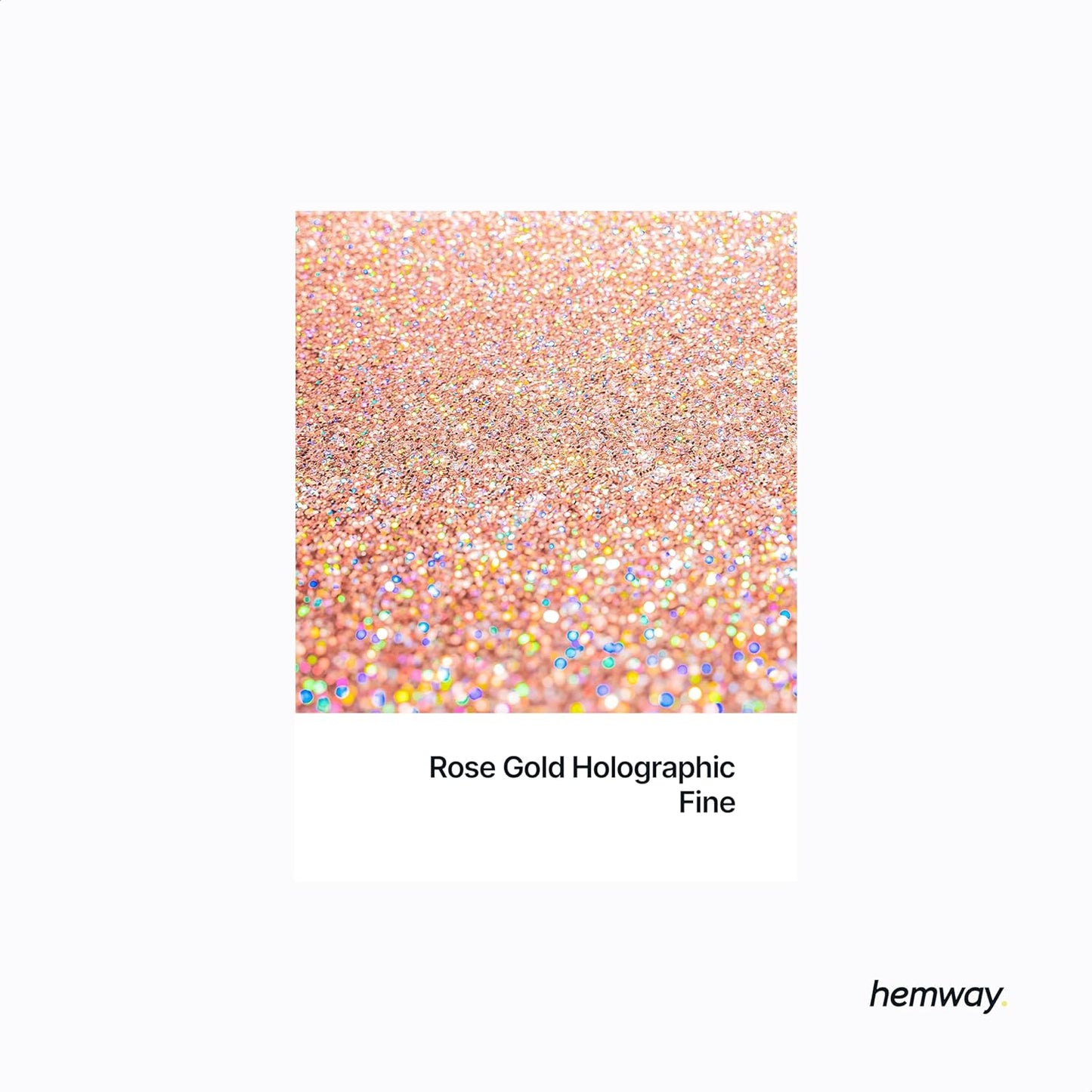 Hemway Eco Friendly Biodegradable Glitter 100g / 3.5oz Bio Cosmetic Safe Sparkle Vegan for Face, Eyeshadow, Body, Hair, Nail and Festival Makeup - Fine (1/64" 0.015" 0.4mm) - Rose Gold Holographic