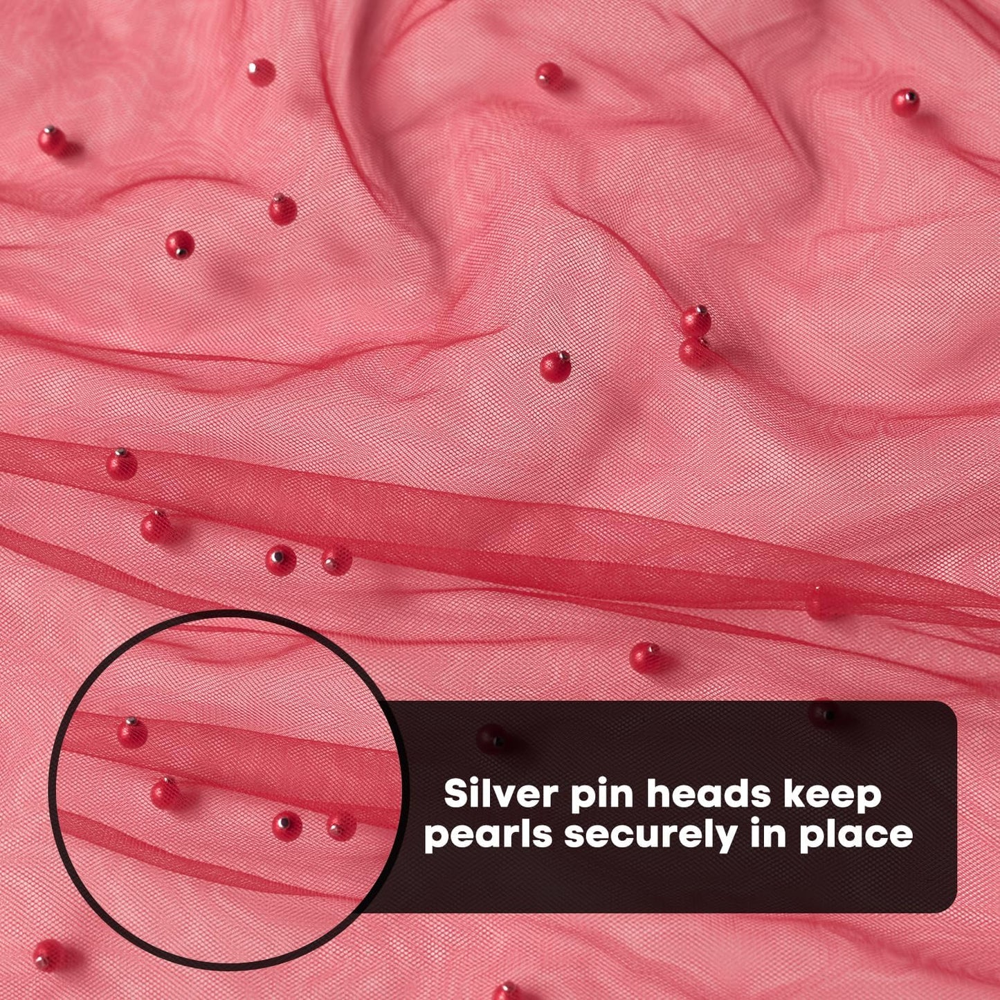 Artoid Mode Pearl Red Gauze Table Runner 59x120 Inch , Seasonal Sheer Kitchen Dining Holiday Wedding Birthday Baby Shower Table Decor for Home Party