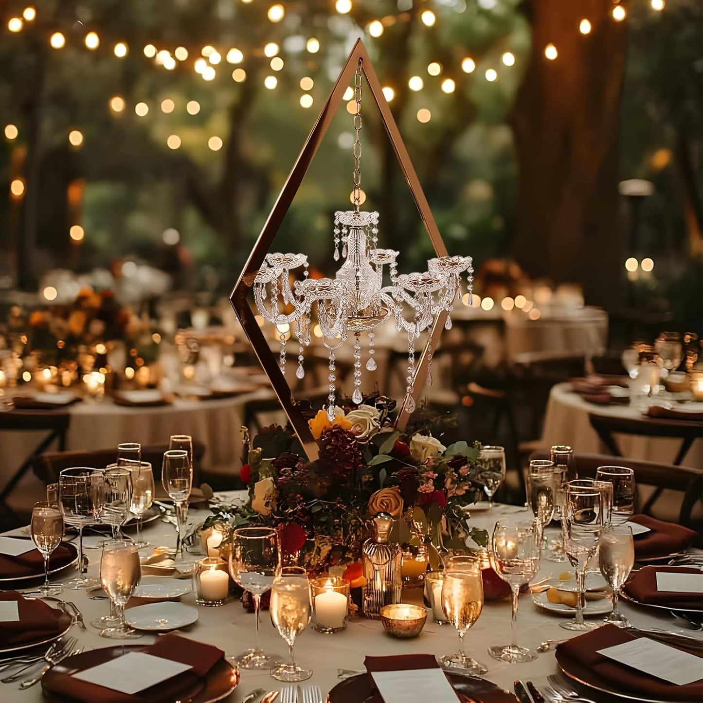 4PCS Elegant Metal Diamond Candle Holder - European Wedding Table Decor, Romantic Candle Stand for Western Dining, Perfect Wedding Prop & Home Decoration