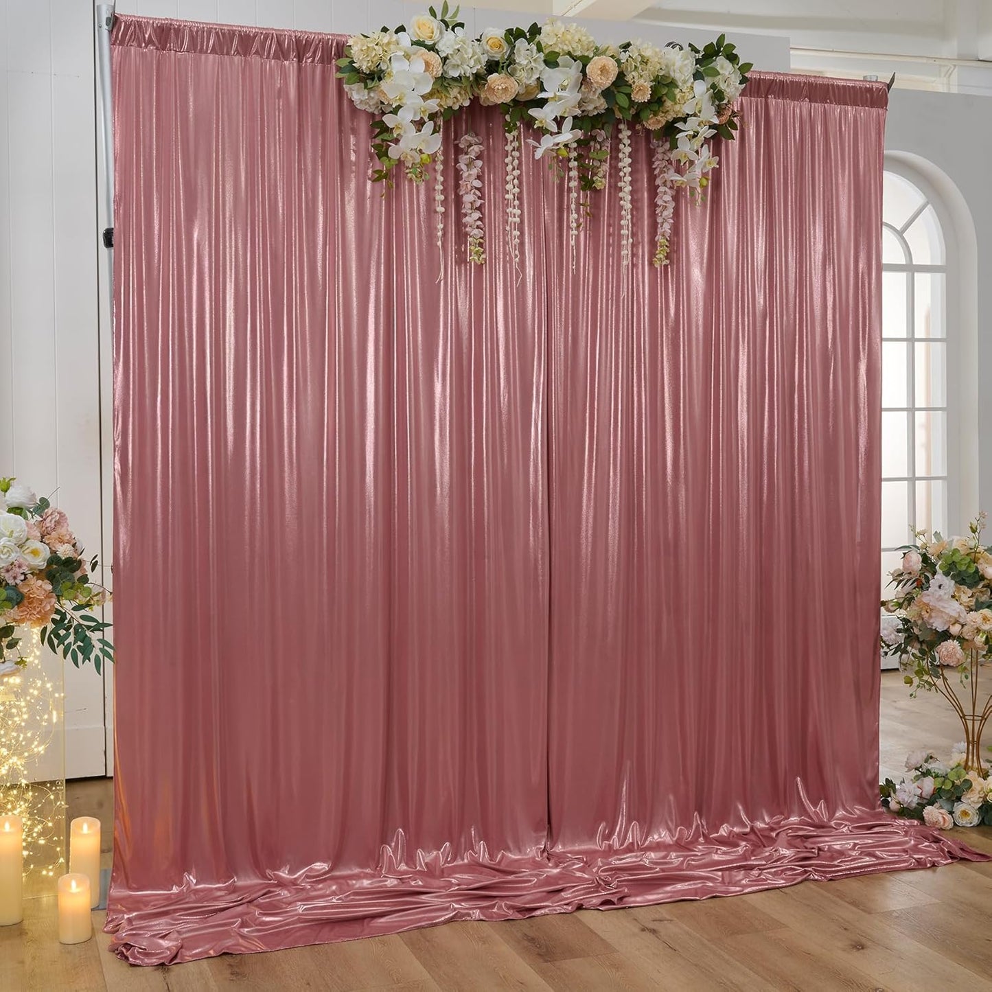20x10 ft Wrinkle Free Rose Gold Sequin Backdrop Curtain for Parties,Thick Not Fall-Off Glitter Backdrop Drapes,4 Panels 5x10ft Shimmer Photo Back Drop Cloth for Wedding Birthday Photography Background