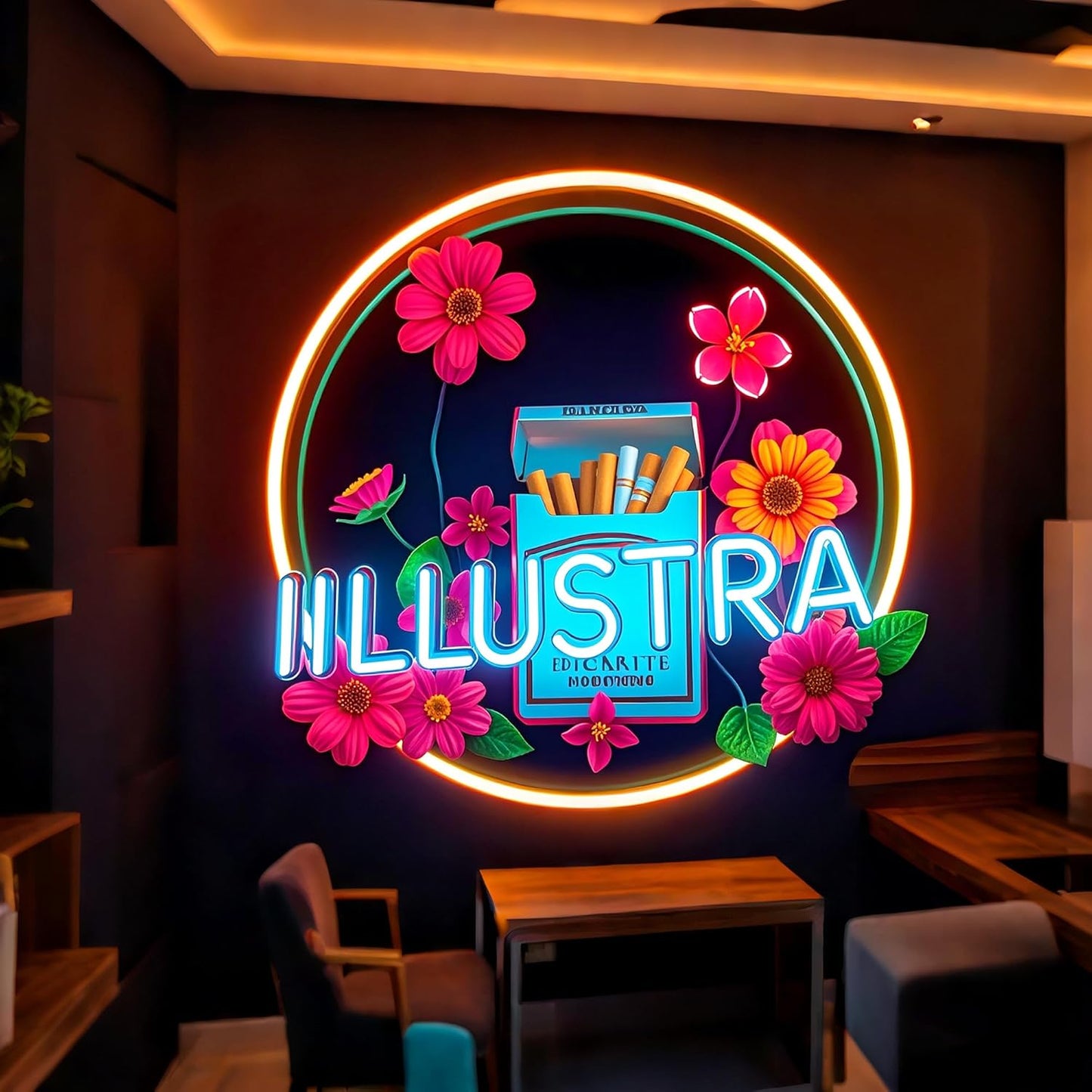 SELICOR Custom Logo Neon Sign - Personalized LED Business Logo with UV Printing, Customized LED Neon Light Up Sign for Home Bar Salon Shops Nails Beauty Company Logo Office Wall