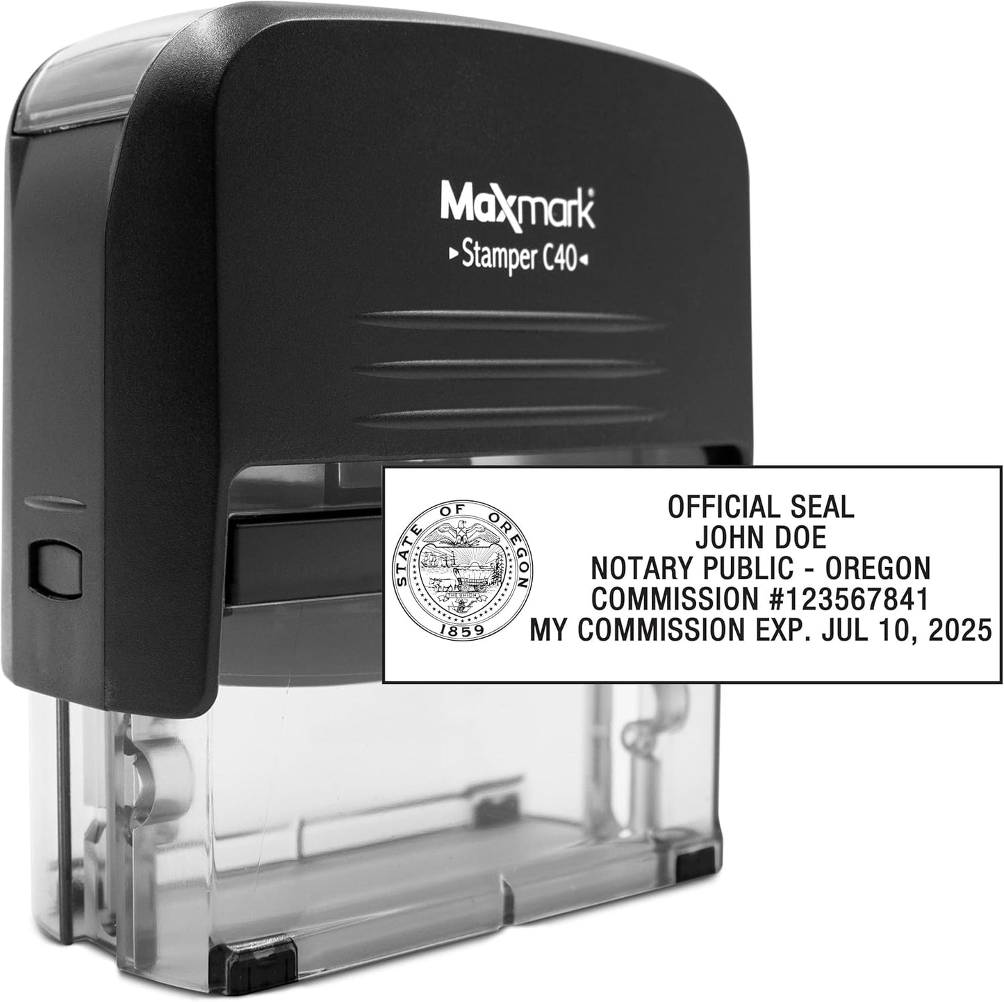 MaxMark Notary Stamp for State of Oregon- Self Inking Stamp