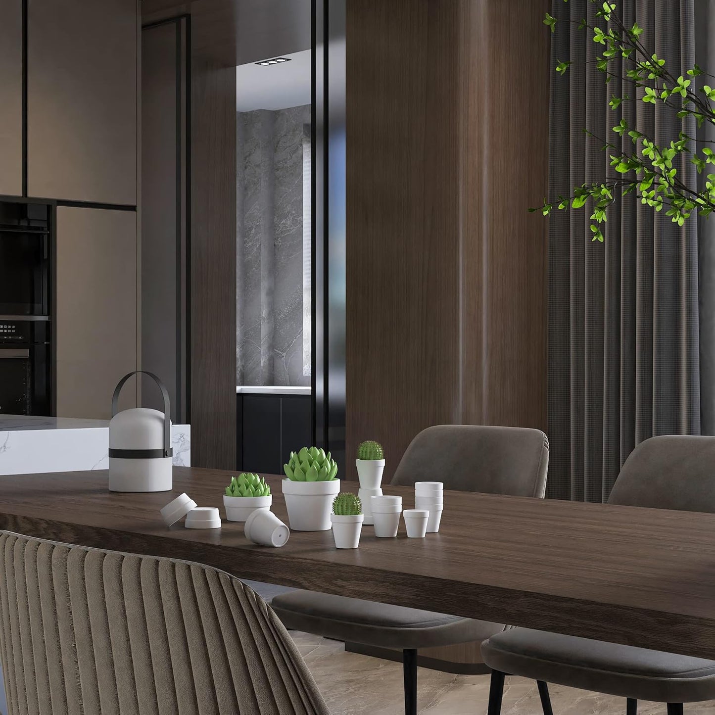 54 Pcs Small Mini White Clay Pots 2.1'' Terracotta Pot Clay Ceramic Pottery Planter Cactus Flower Pots Succulent Nursery Pots- Great for Window Boxes, Cactus, Plants, Crafts, Wedding Favors…