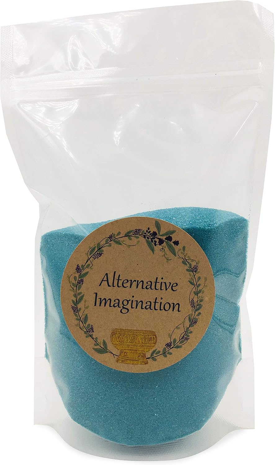 Teal Sand - Fine Colored Sand for Ritual Use, Zen Gardens, Incense Burners, Smudging Bowls, Unity Ceremonies, Mandalas, Spiritual Practices, Arts & Crafts by Alternative Imagination (1 Pound)
