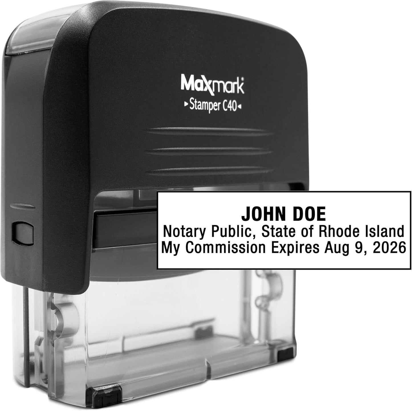 MaxMark Notary Stamp for State of Rhode Island- Self Inking Stamp