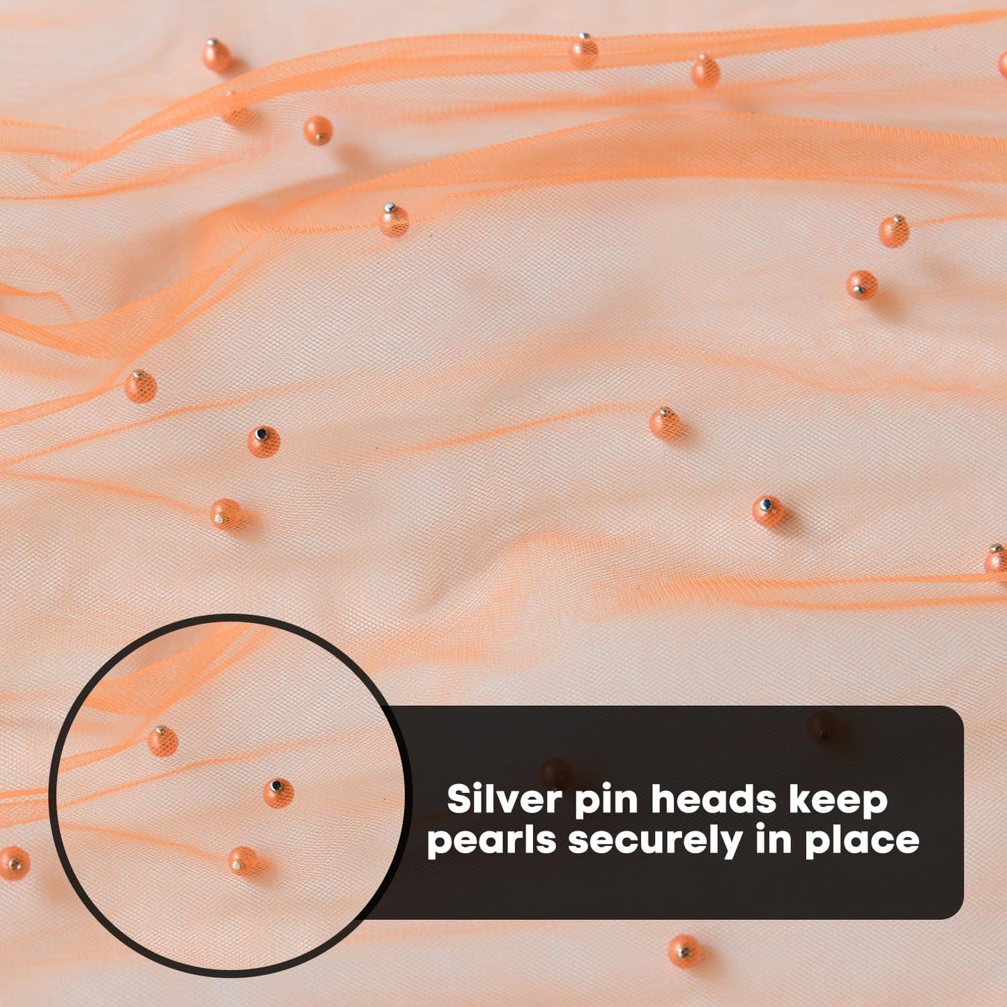 Artoid Mode Pearl Orange Gauze Table Runner 120 Inch 10FT, Seasonal Sheer Dining Holiday Wedding Birthday Baby Shower Table Decor for Home Party