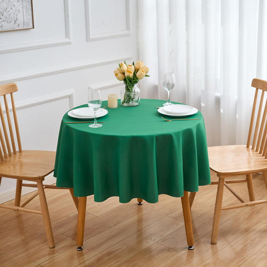 Hunter 6 Pack Round 60 Inch Tablecloth, Premium Polyester Table Cloth Washable Table Cover Stain and Wrinkle Resistant Decorative Table Cover for Party Wedding