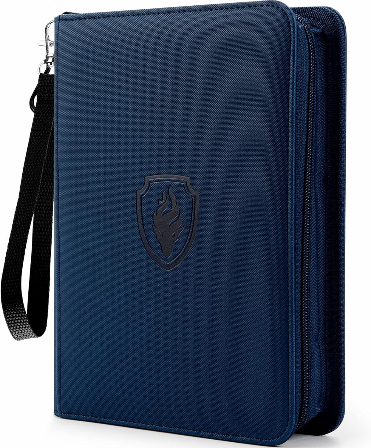 Premium Zip Trading Card Binder, 320 Card, Portable PU Collection Album, MTG & TCG Game Card Folder, Navy Blue