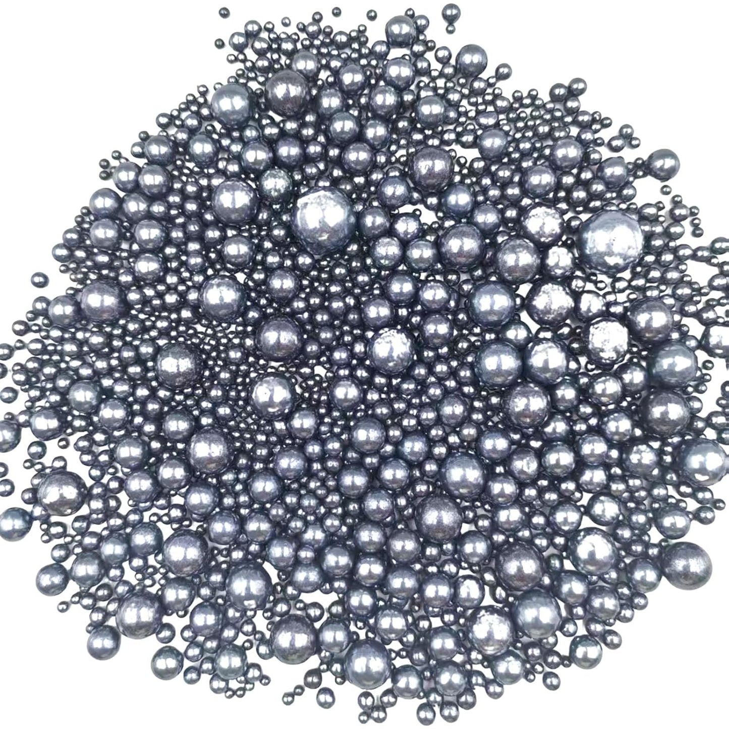 Edible Pearl Sugar Sprinkles Black Candy Mixing Size Baking Edible Cake Decorations Cupcake Toppers Cookie Decorating Celebrations Wedding Valentines Easter Halloween Christmas Supplies 120g/ 4.23oz