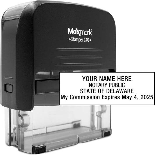 Notary Stamp for State of Delaware - Self Inking Stamp, Customize Online