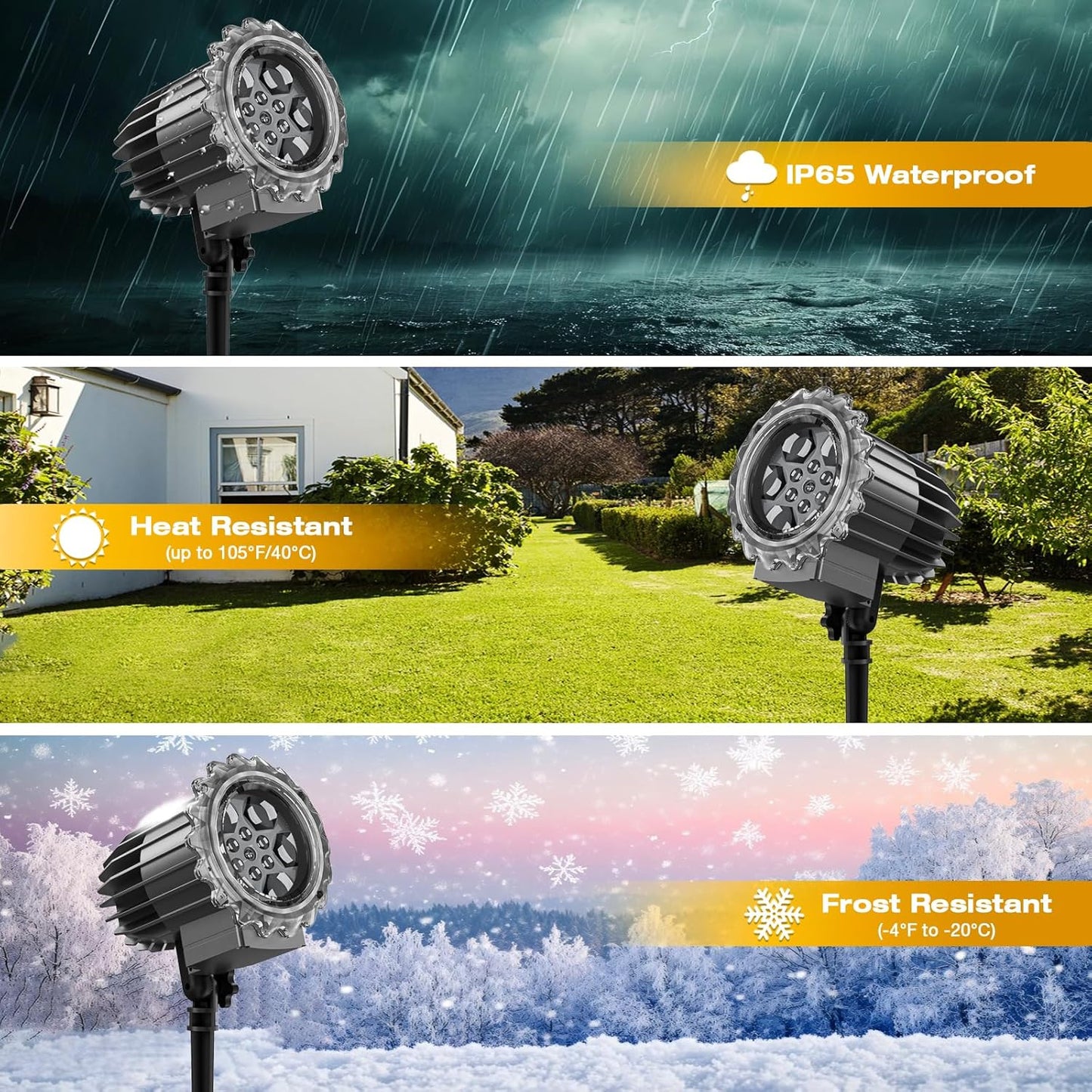 Christmas Projection Lights Outdoor - LED Holiday Projector Lights with Auto Timer and Waterproof Design for Indoor Outdoor Yard, Patio, Garden, Party Decor
